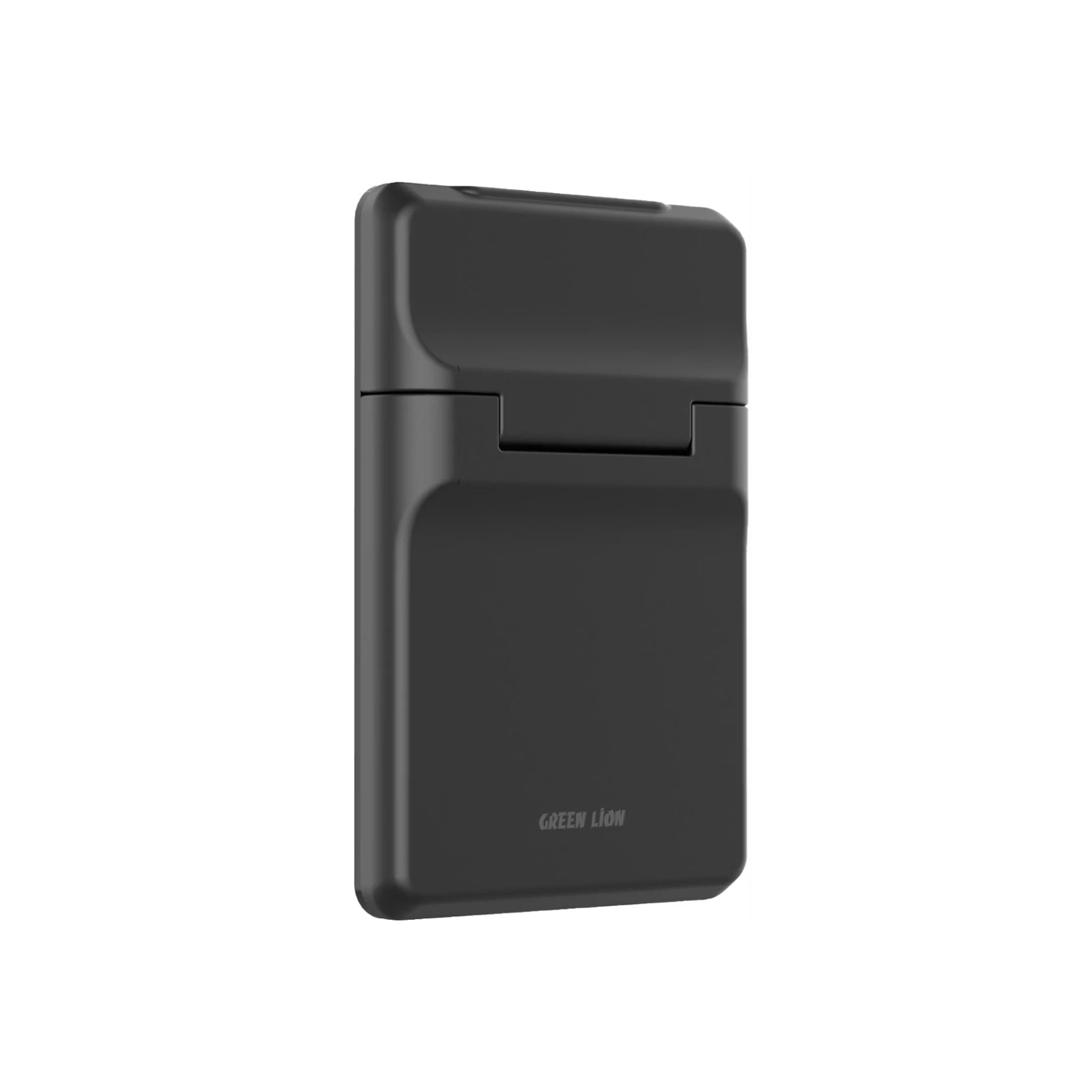 Green Lion W3-MagSafe Wallet with Card Holder, Flip-Out Kickstand, Quick Attach & Detach, RFID Protection, Slim Design, Flip-Out Kickstand - Black