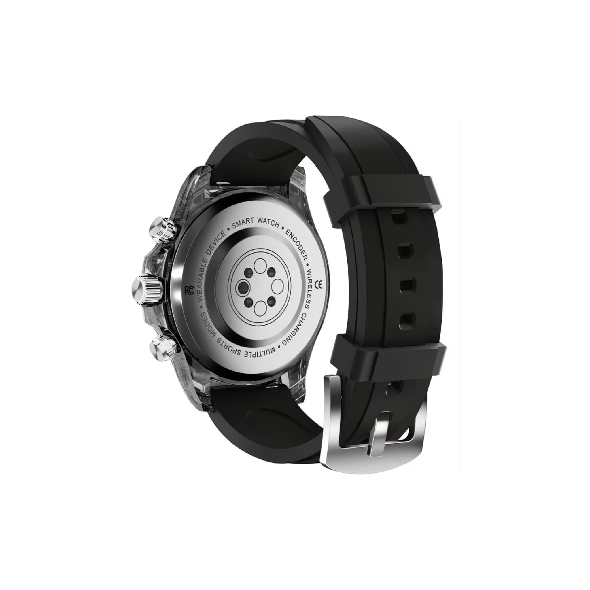 Porodo Raytona Smart Watch for Android and iOS Mobile Phone, 1.43" Touch Display, Wireless Charging, Multiple Sport Modes, Bluetooth Calling, Health Monitoring - Black