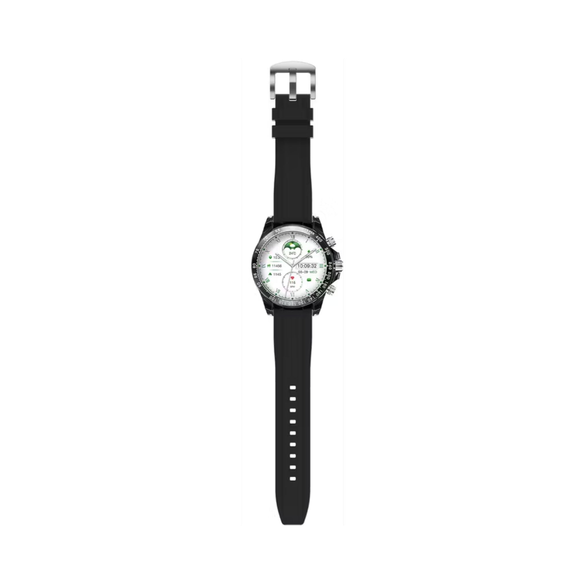 Porodo Raytona Smart Watch for Android and iOS Mobile Phone, 1.43" Touch Display, Wireless Charging, Multiple Sport Modes, Bluetooth Calling, Health Monitoring - Black