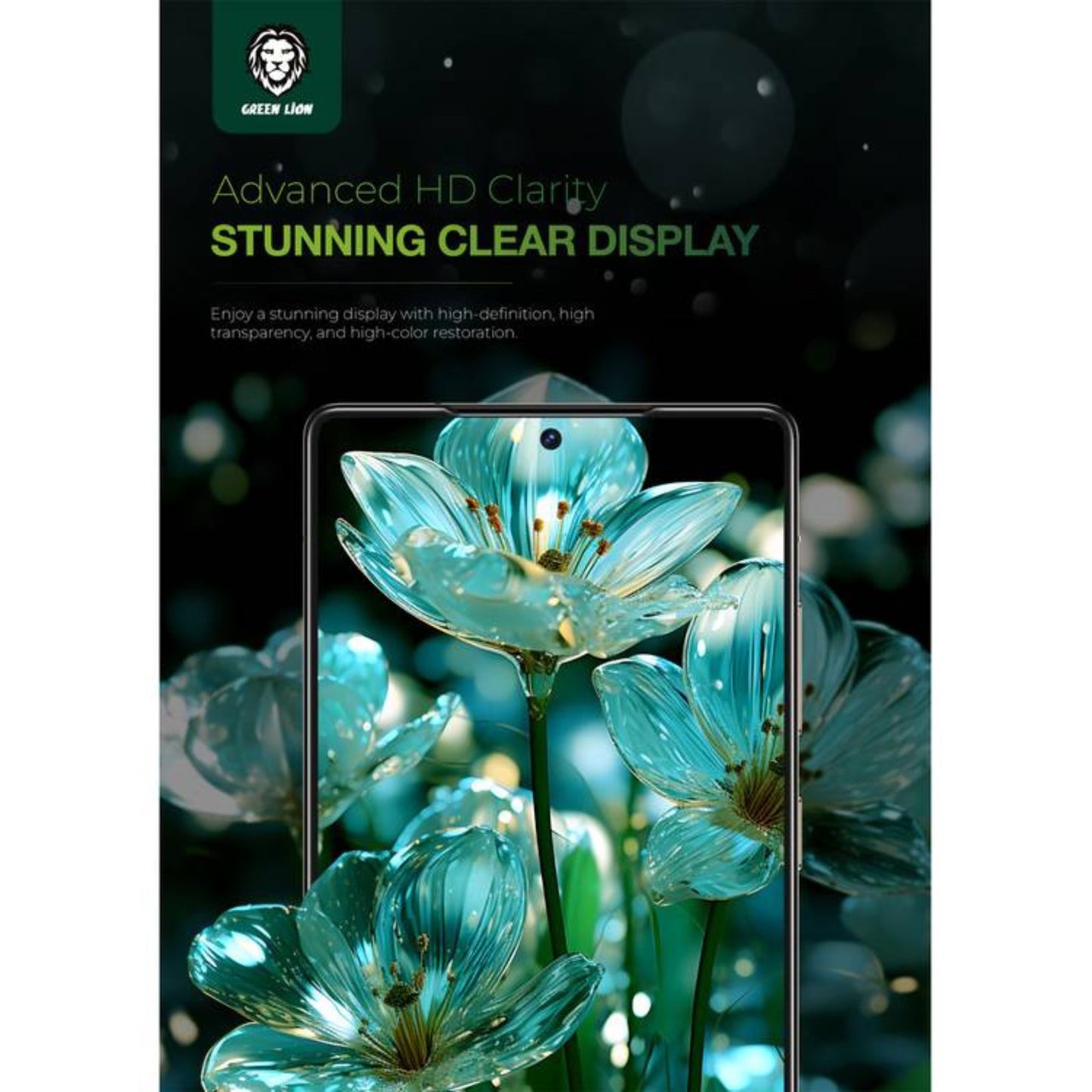 Green Lion 9H Crystal Shield HD for Samsung Galaxy S25 with Fingerprint Unlock, Anti Scratch, Bubble Free, Shockproof, Responsive Touch, Easy Installation - Clear