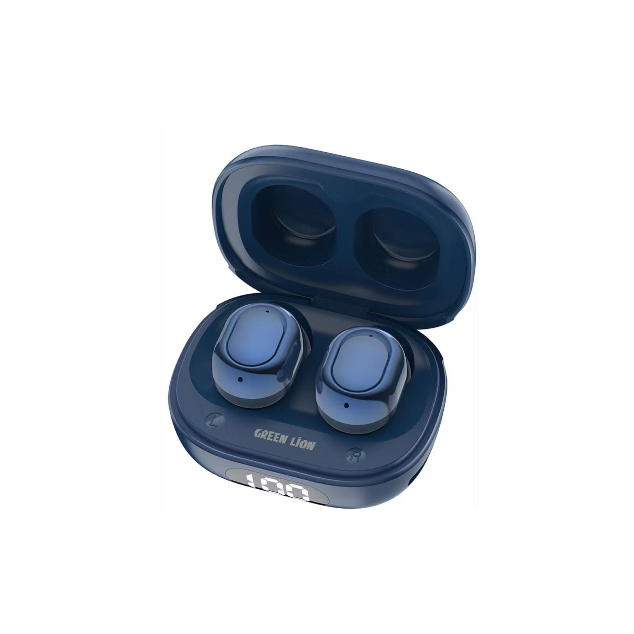 Green Lion Mittersill True Wireless Earbuds with ENC, Up to 6 Hours Playtime, IPX5 Waterproof Resistance Level, Bluetooth Version 5.4, Up to 10m Transmission Range, Type-C Charging Port, Dual-Microphone, Strap Included
