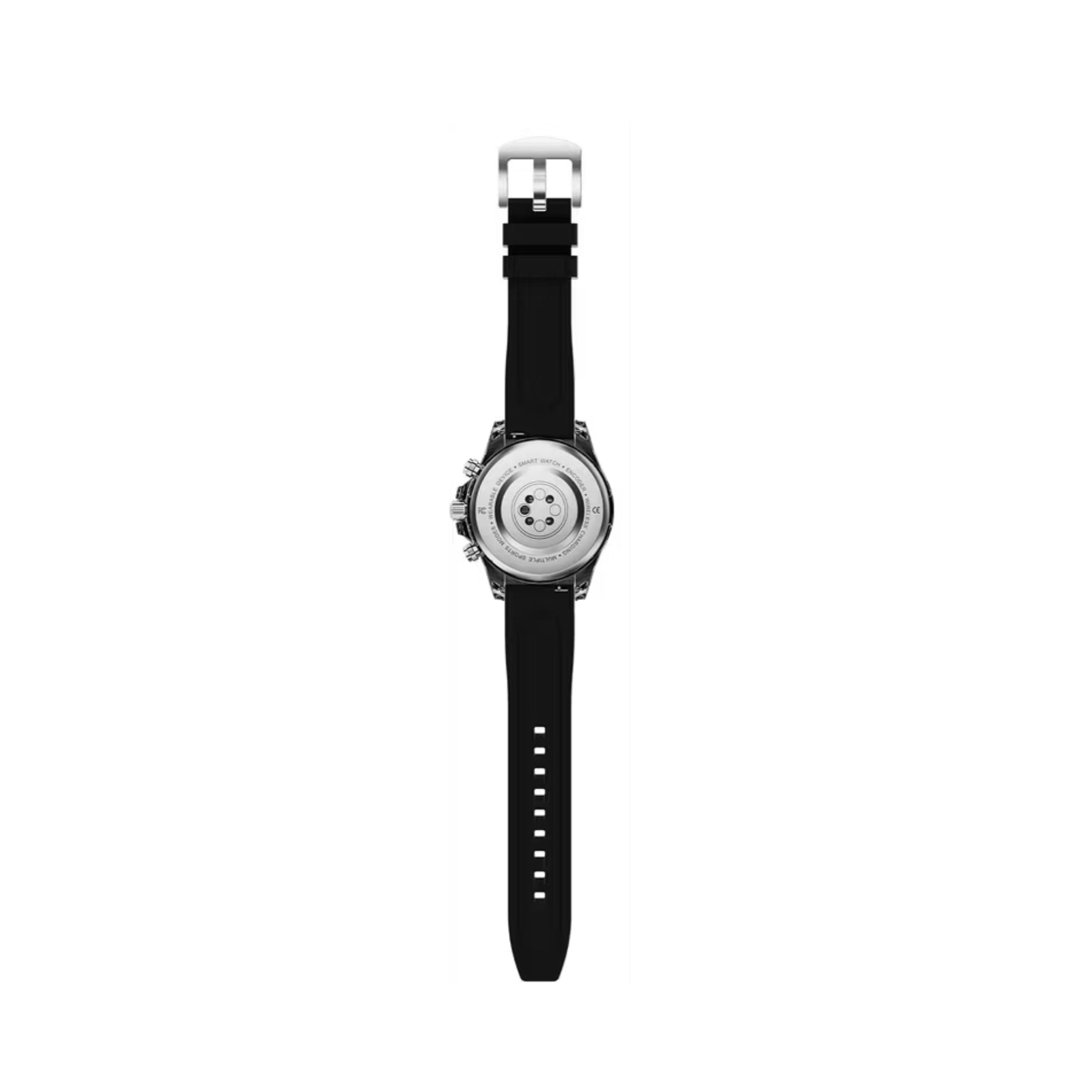 Porodo Raytona Smart Watch for Android and iOS Mobile Phone, 1.43" Touch Display, Wireless Charging, Multiple Sport Modes, Bluetooth Calling, Health Monitoring - Black