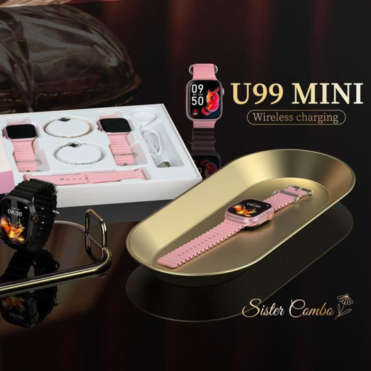 Modio Sister Combo U99 Mini_Wireless Charging_Space Aluminium Case_ Pink