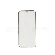 A clear tempered glass screen protector for iPhone 11 Pro with a black edge.