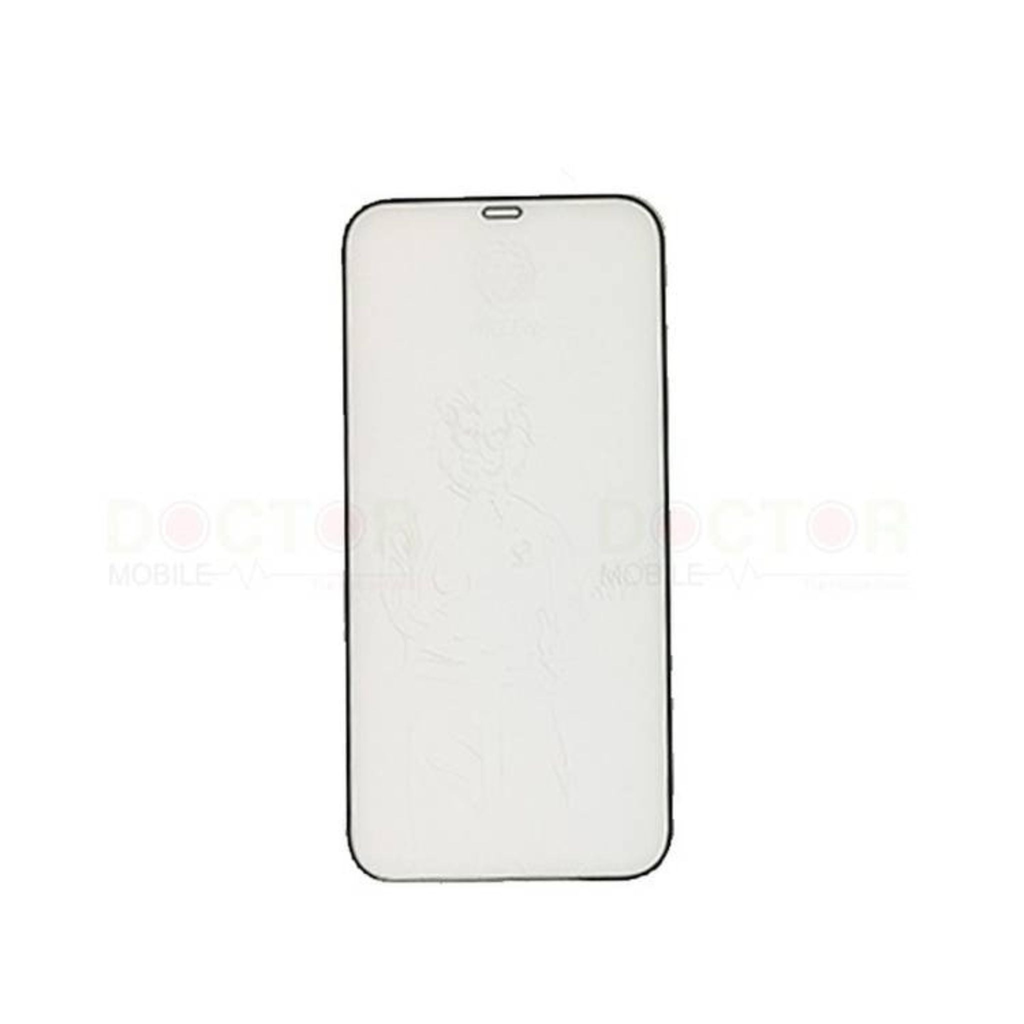 A clear glass screen protector for iPhone 11 Pro Max with a black edge.