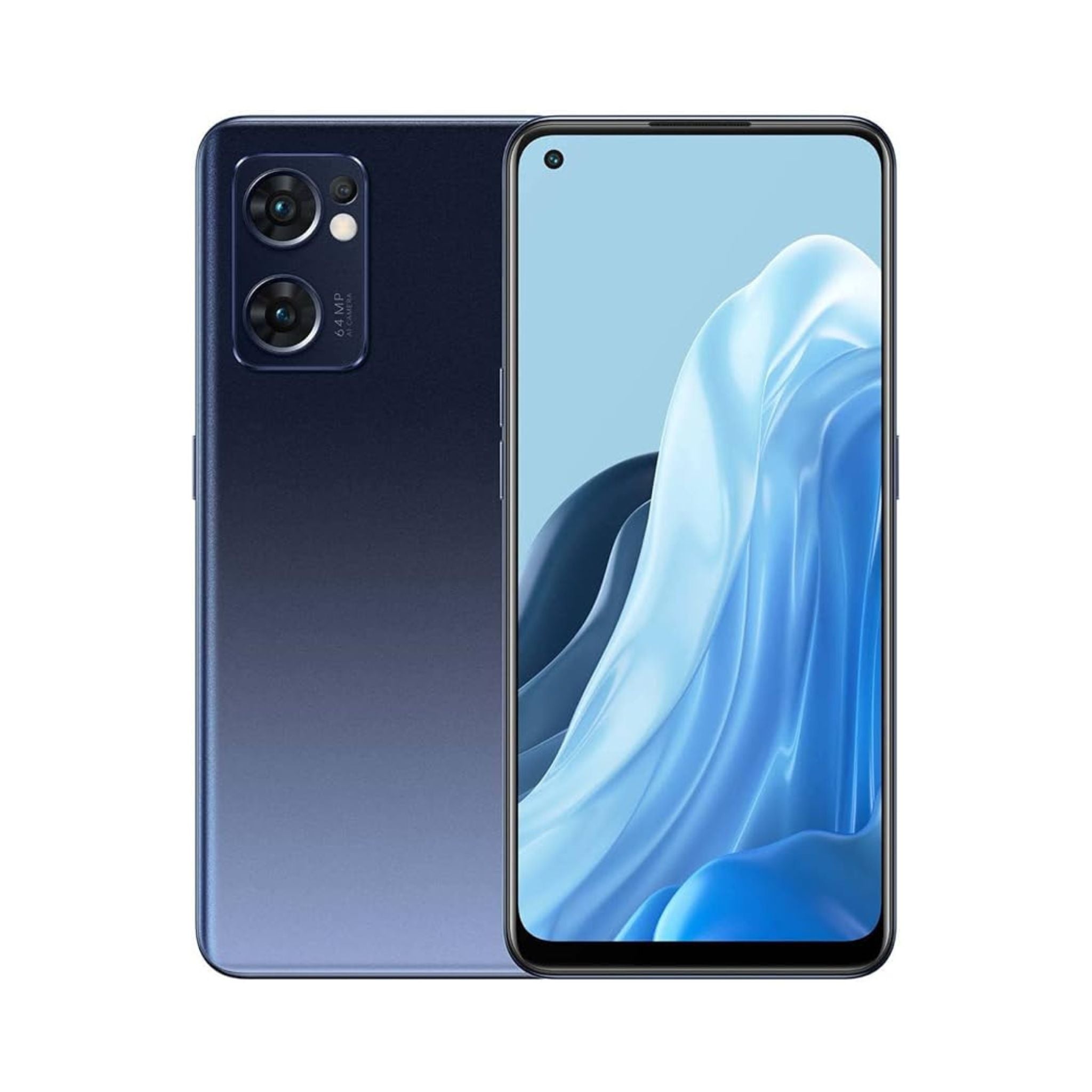 Oppo Find X5 Lite smartphone in Starry Black color, displaying its front screen and rear camera setup.