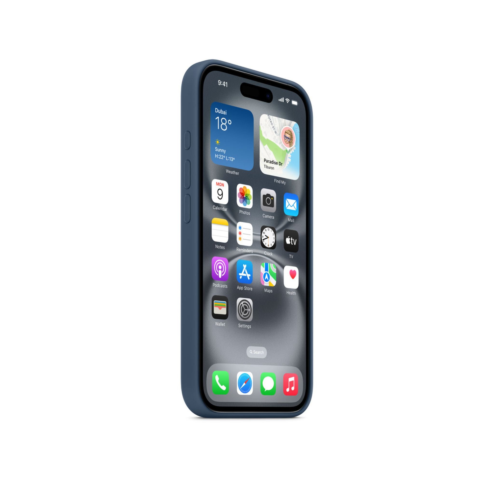 APPLE iPhone 16 Silicone Case with MagSafe – Denim