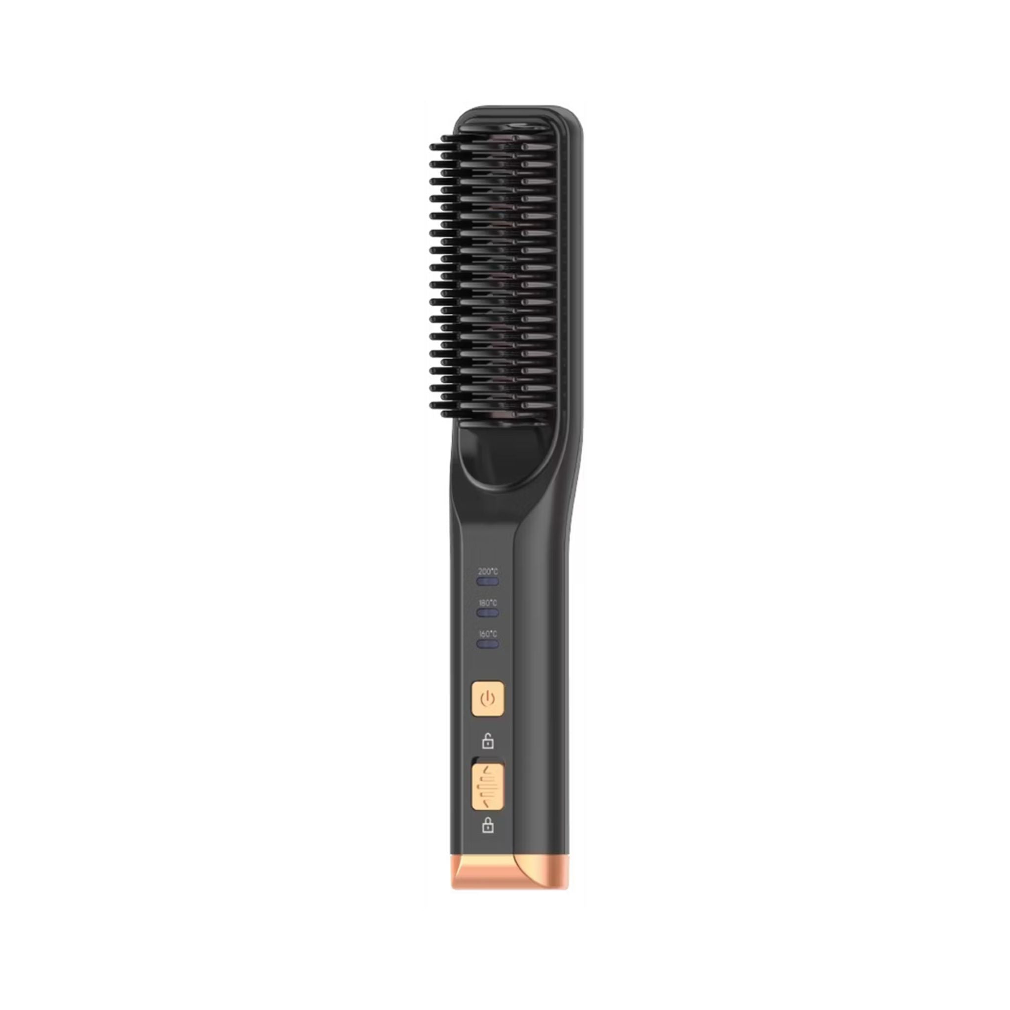 Green Lion Cordless Beard & Hair Straightener, Heating Fast, 3D Comb Teeth, Convenient Safety, Three-Speed Temperature Control, 40 Minutes Working Time - Black