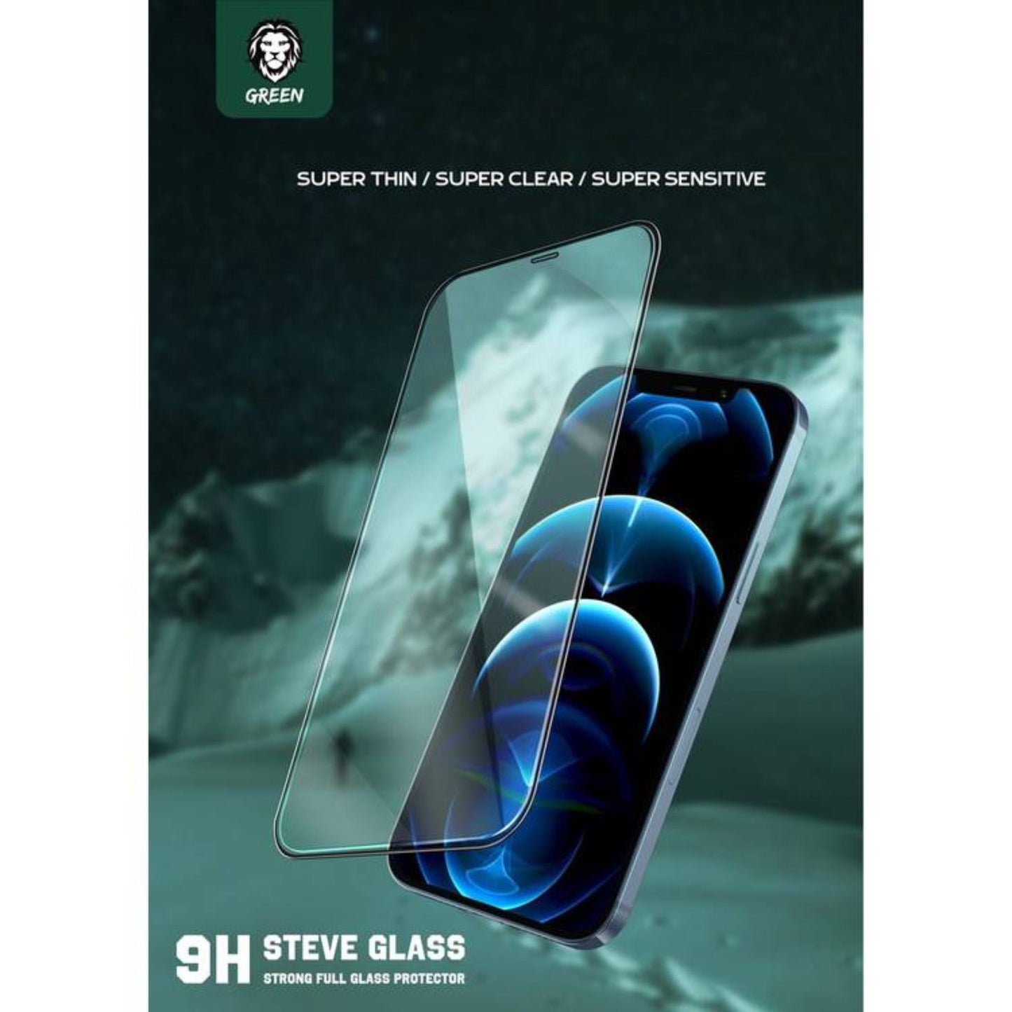 Green Lion 9H Steve Glass Strong Full Screen Protector Compatible for iPhone 11 Pro Max, Easy Apply and Remove, Bubble-free Tempered Glass - Clear