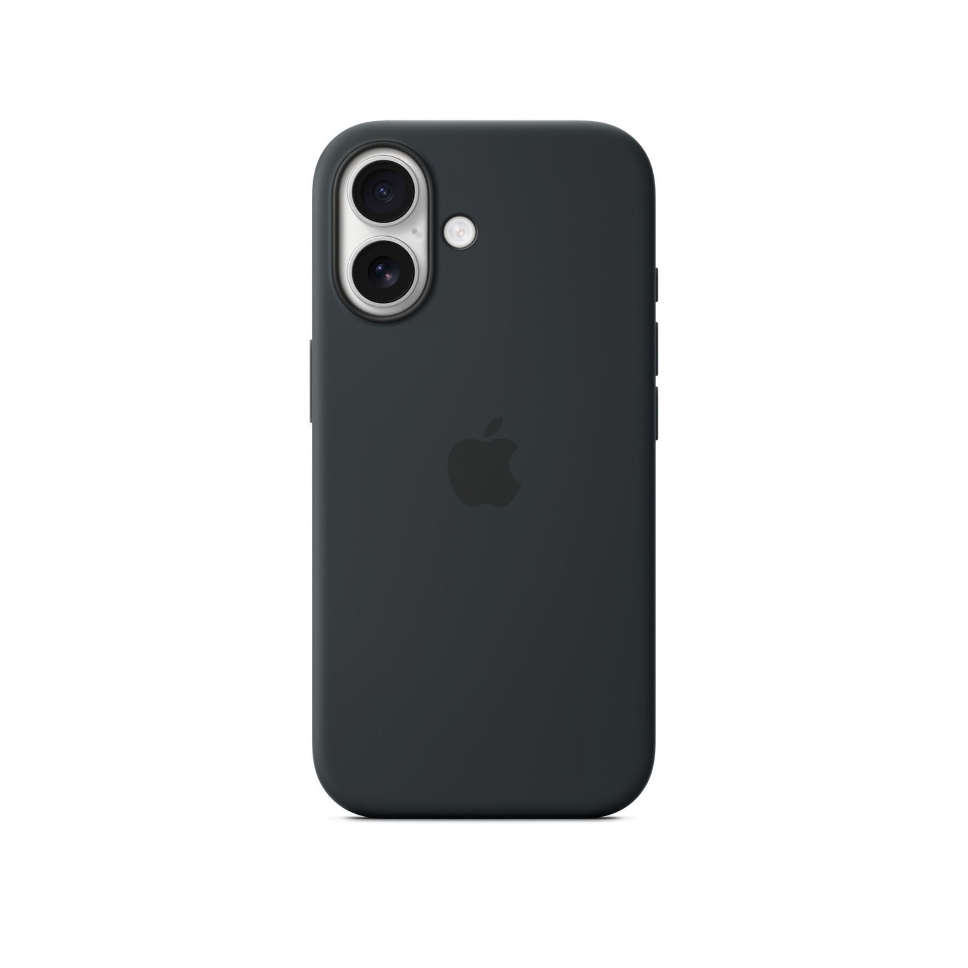 Black phone case with Apple logo on a white background