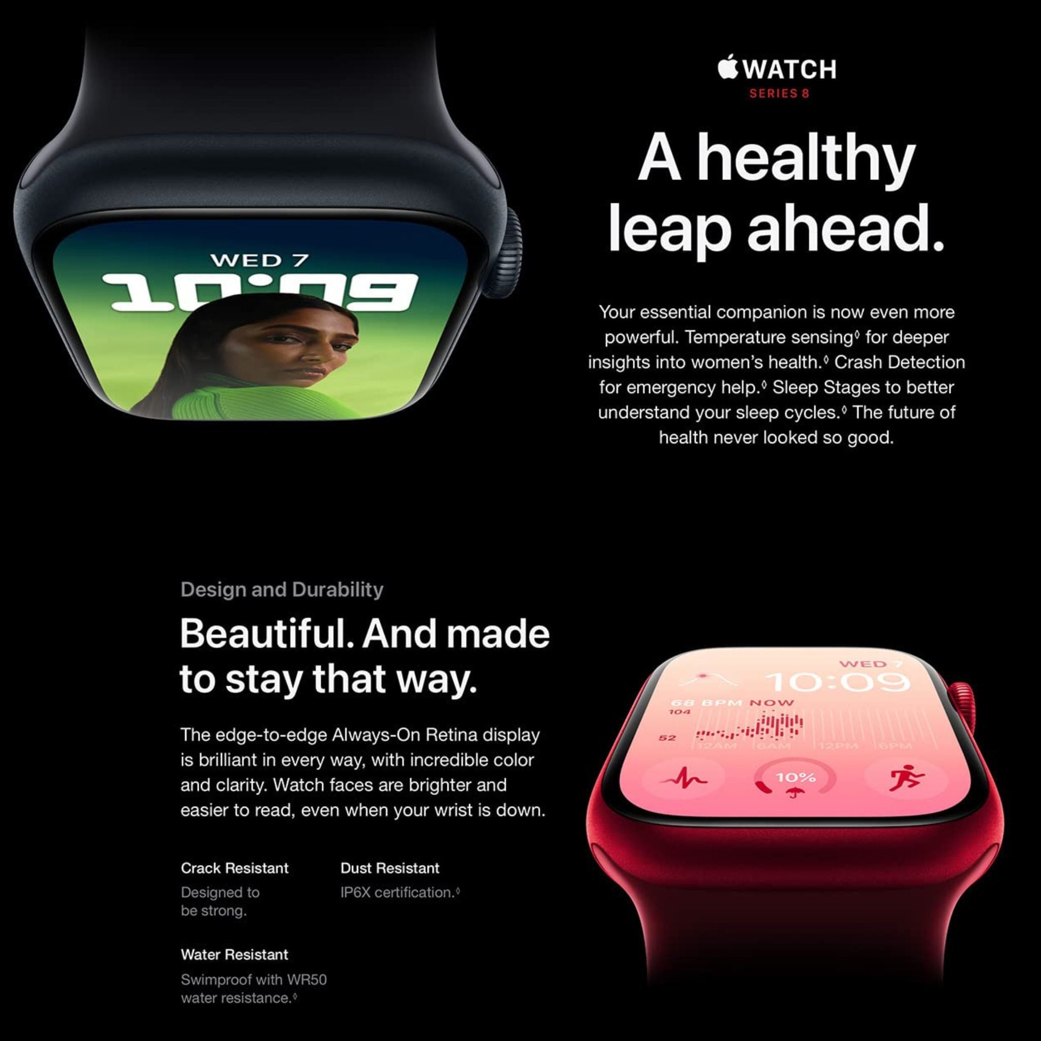 Apple Watch Series 8 GPS 45mm Product(RED) Aluminium Case With Product(RED) Sport Band