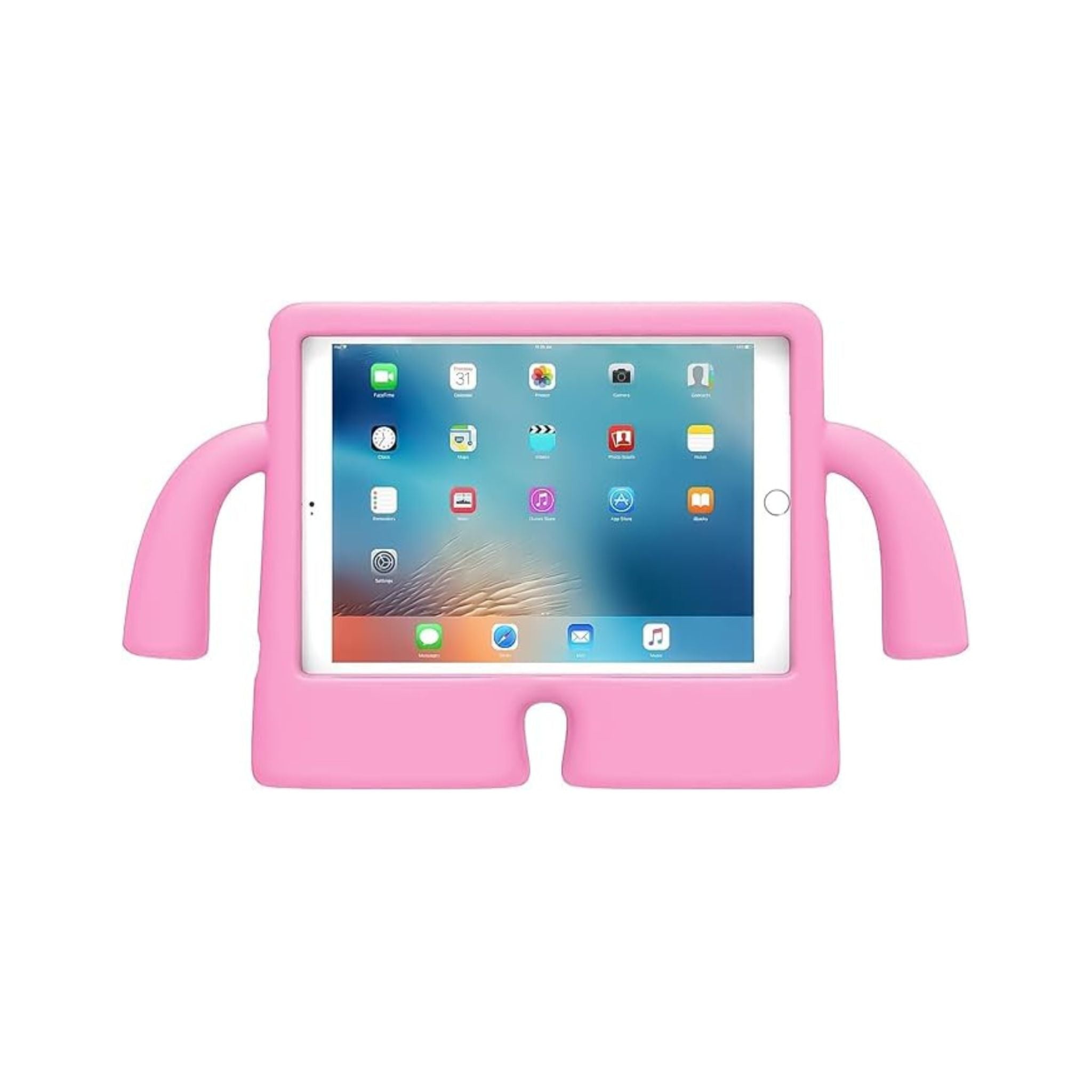 Kids Case Compatible with iPad 6th/5th Generation (9.7 Inch, 2018/2017 Model), iPad Air 2 & 1, iPad Pro 9.7 Inch 2016 Case, Rugged Shockproof Case for Boys Girls - Light Pink