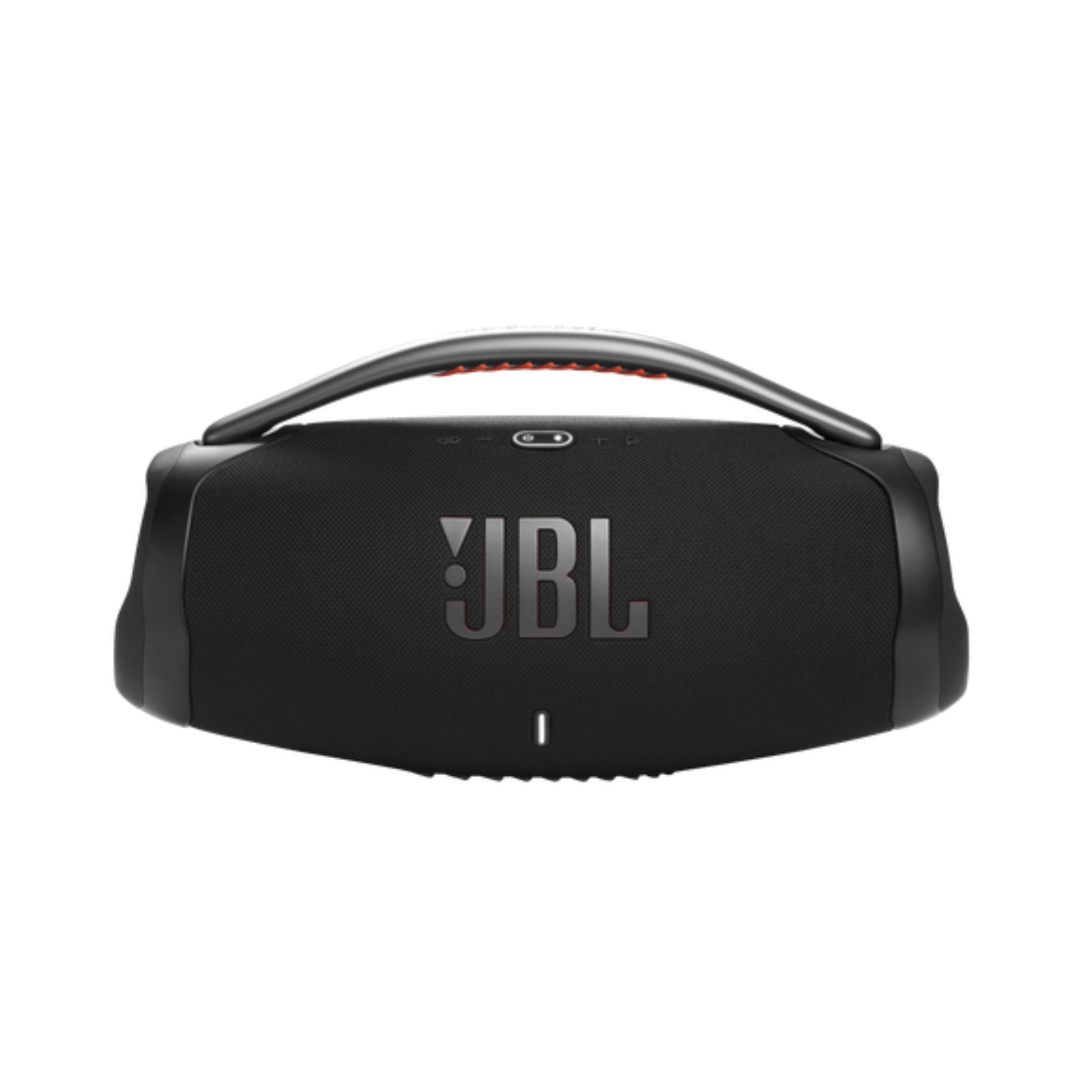 JBL Boombox 3 Portable Bluetooth Speaker, 3-Way Speaker, Metal Carry Handle with Silicone Grips, 1x Woofer, 2x Midrange & 2x Tweeters, Up to 24H of Playback, Pair Up to 2 Devices-Black
