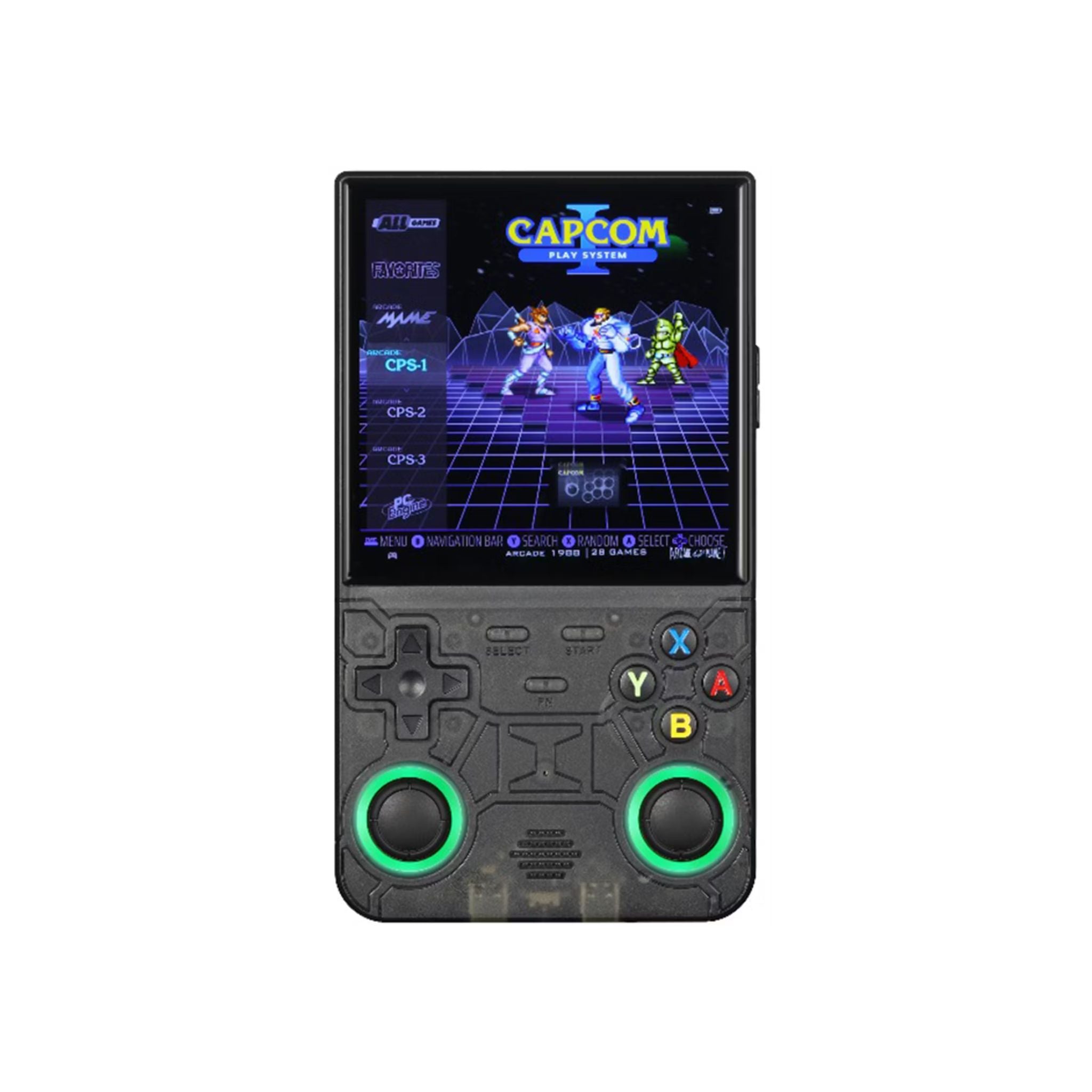 Green Lion GP ULTRA 4 Gaming Console with +15000 Games, Type-C Charging, 8W Built-in Speaker, Gamepad Connection, TF Card Storage, HDMI TV Output, 64GB Memory - Black