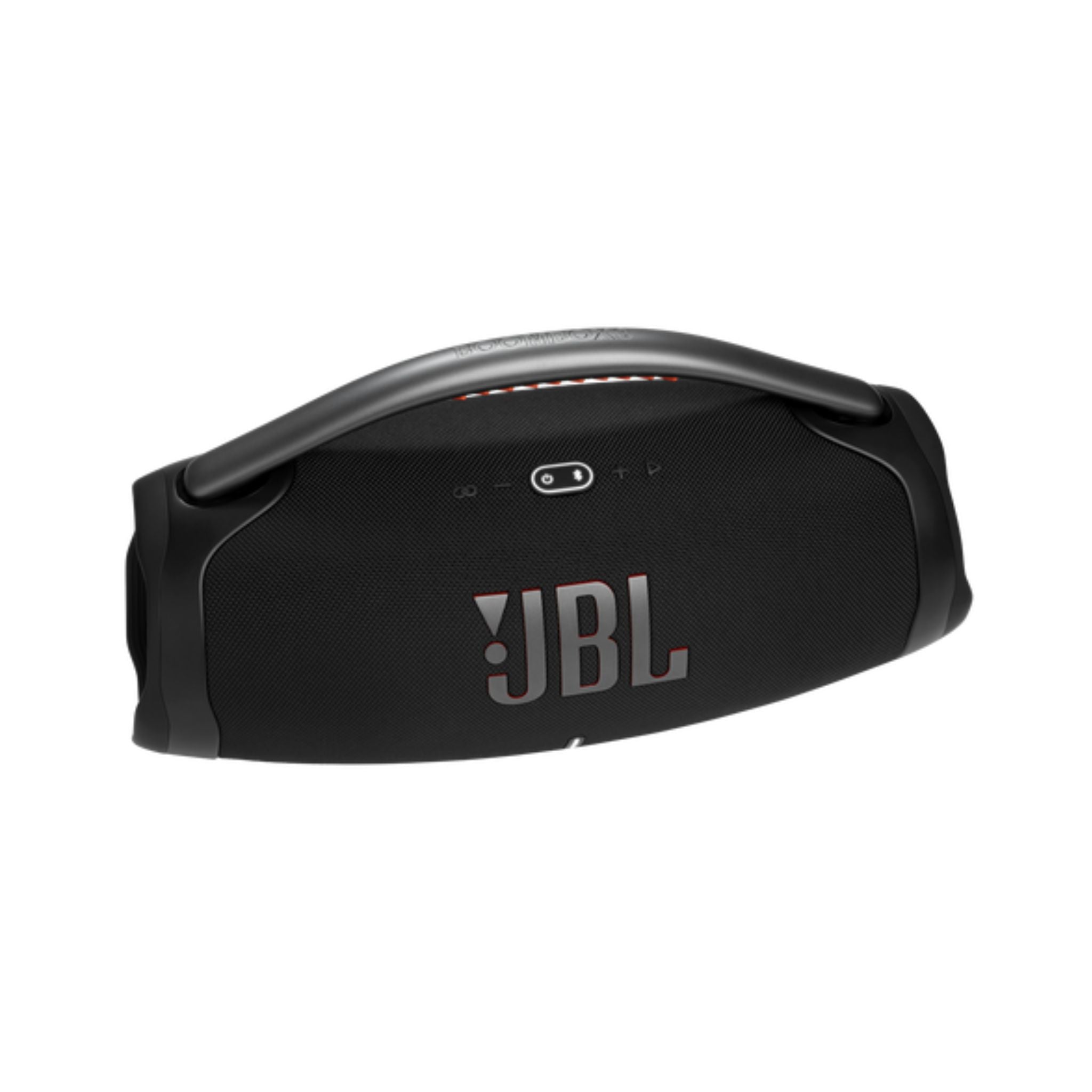 JBL Boombox 3 Portable Bluetooth Speaker, 3-Way Speaker, Metal Carry Handle with Silicone Grips, 1x Woofer, 2x Midrange & 2x Tweeters, Up to 24H of Playback, Pair Up to 2 Devices-Black