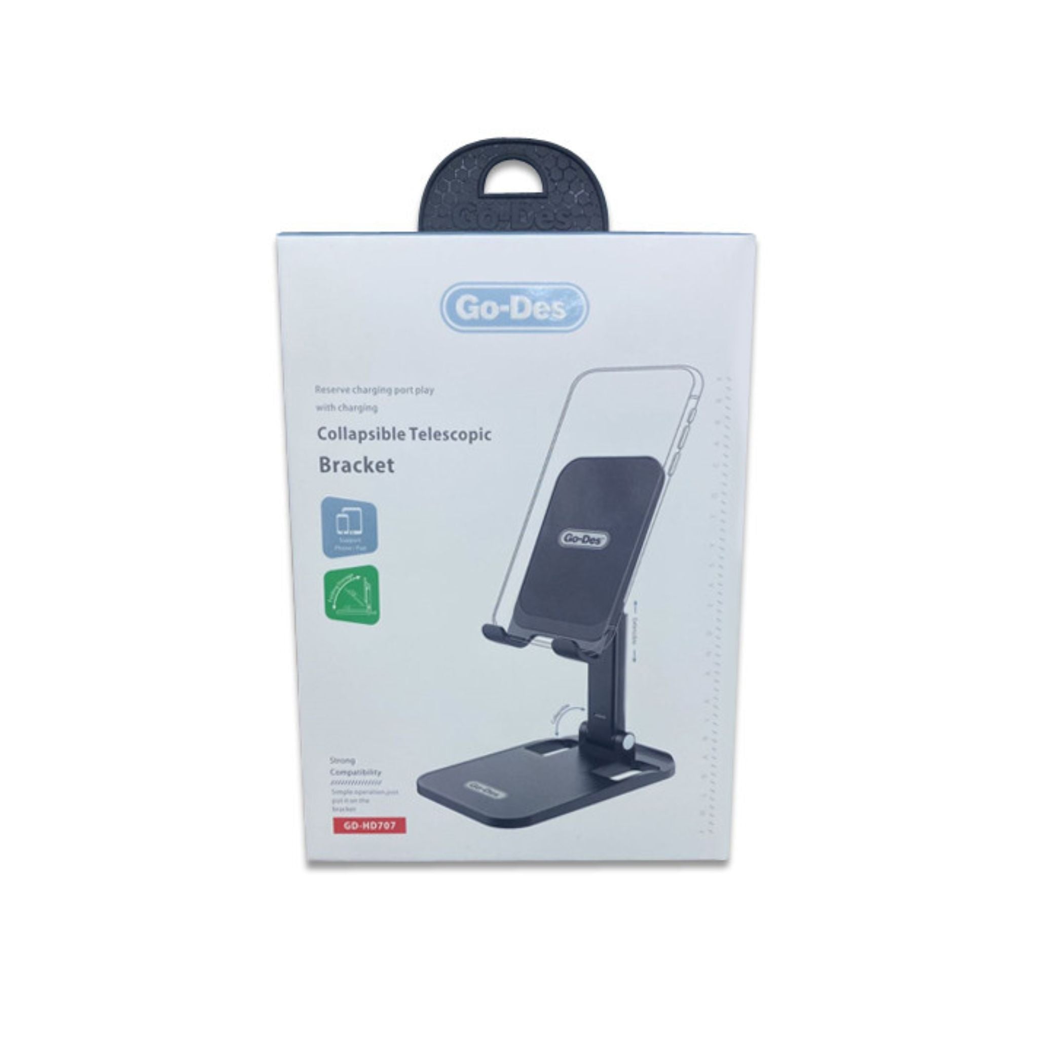 Go Des Collapsible Telescopic Bracket (GD-HD707)- Black
