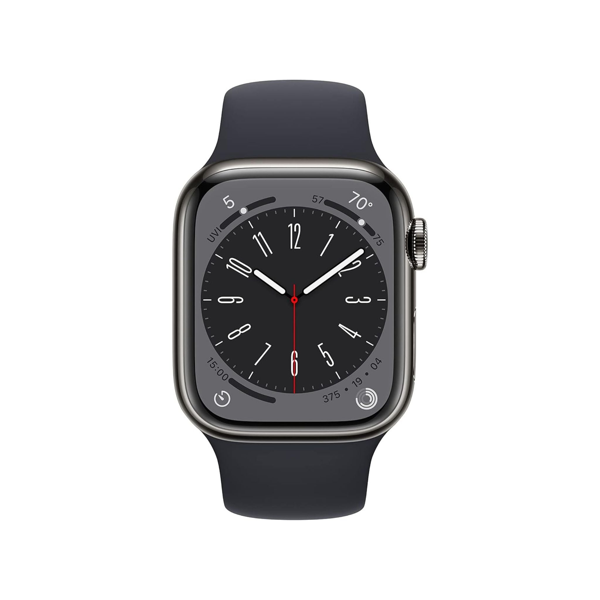 Apple Watch Series 8 (GPS+Cellular) 41MM Graphite Stainless Steel Case With Midnight Sport Band