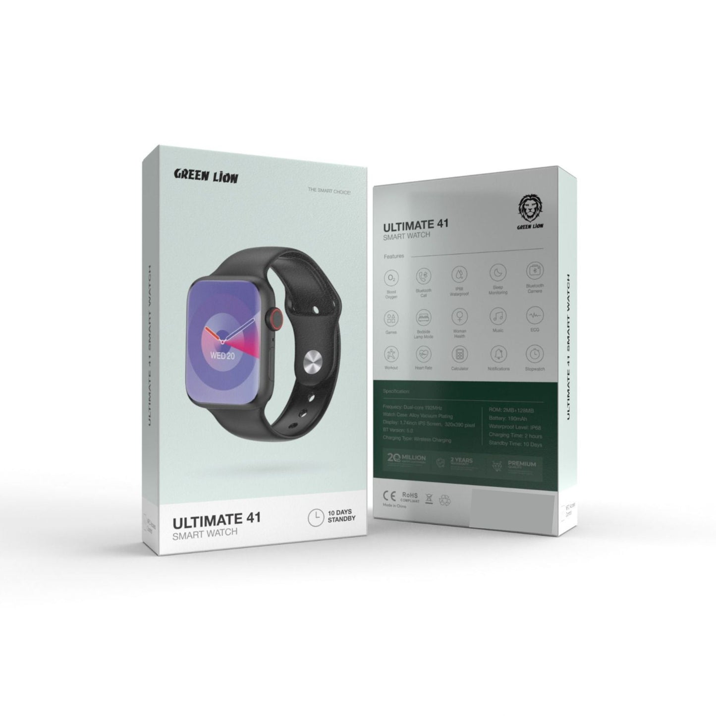 Green Lion Smart Watch  Ultimate 41 - Black