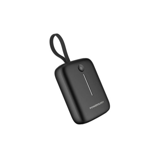 Powerology 10000mAh Power Bank with Detachable USB-C Wire, 20W Power Delivery, 3-Device Charging, Long Time Standby, Universal Phone Compatibility, Built-in Safeguards - Black