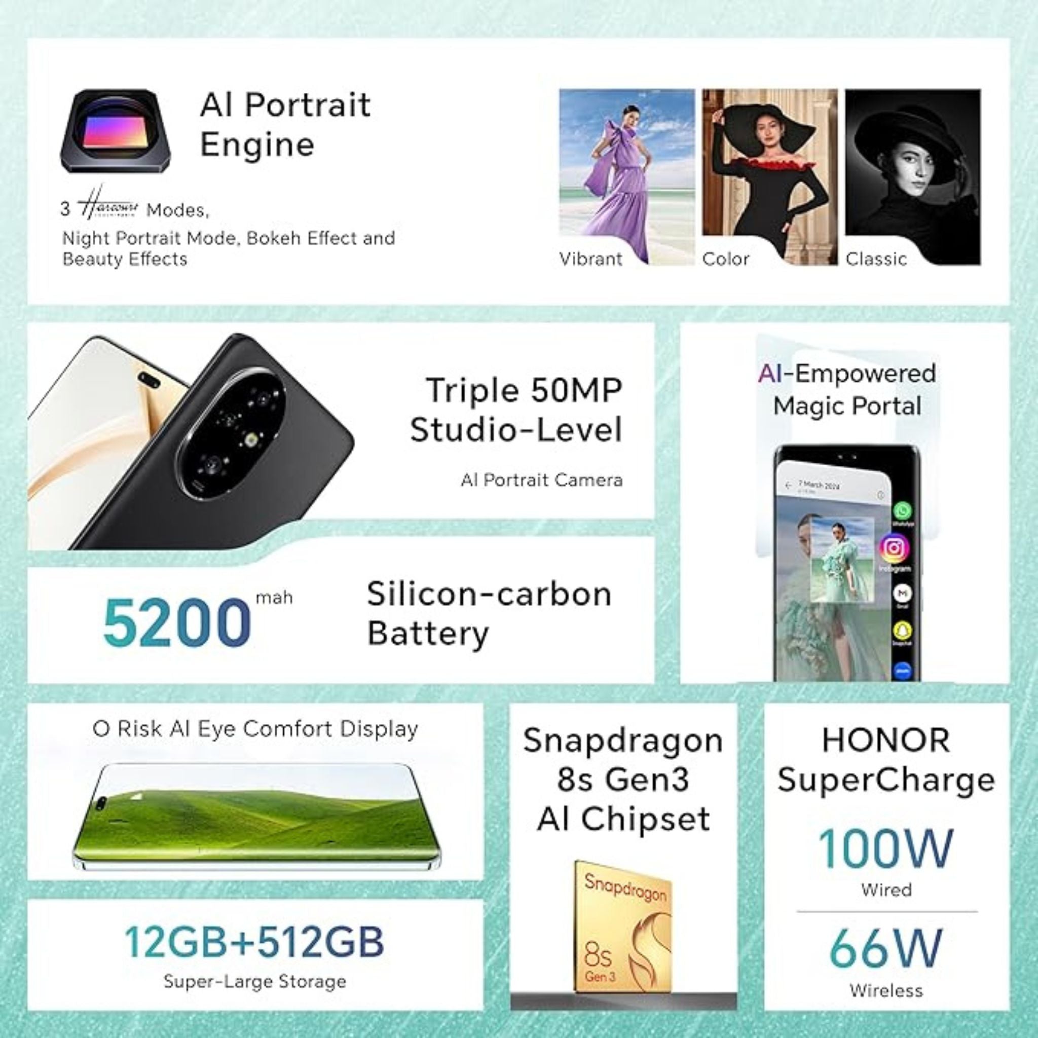 Honor 200 Pro 5G, Dual SIM 12GB RAM 512GB ROM- International Version-  Black