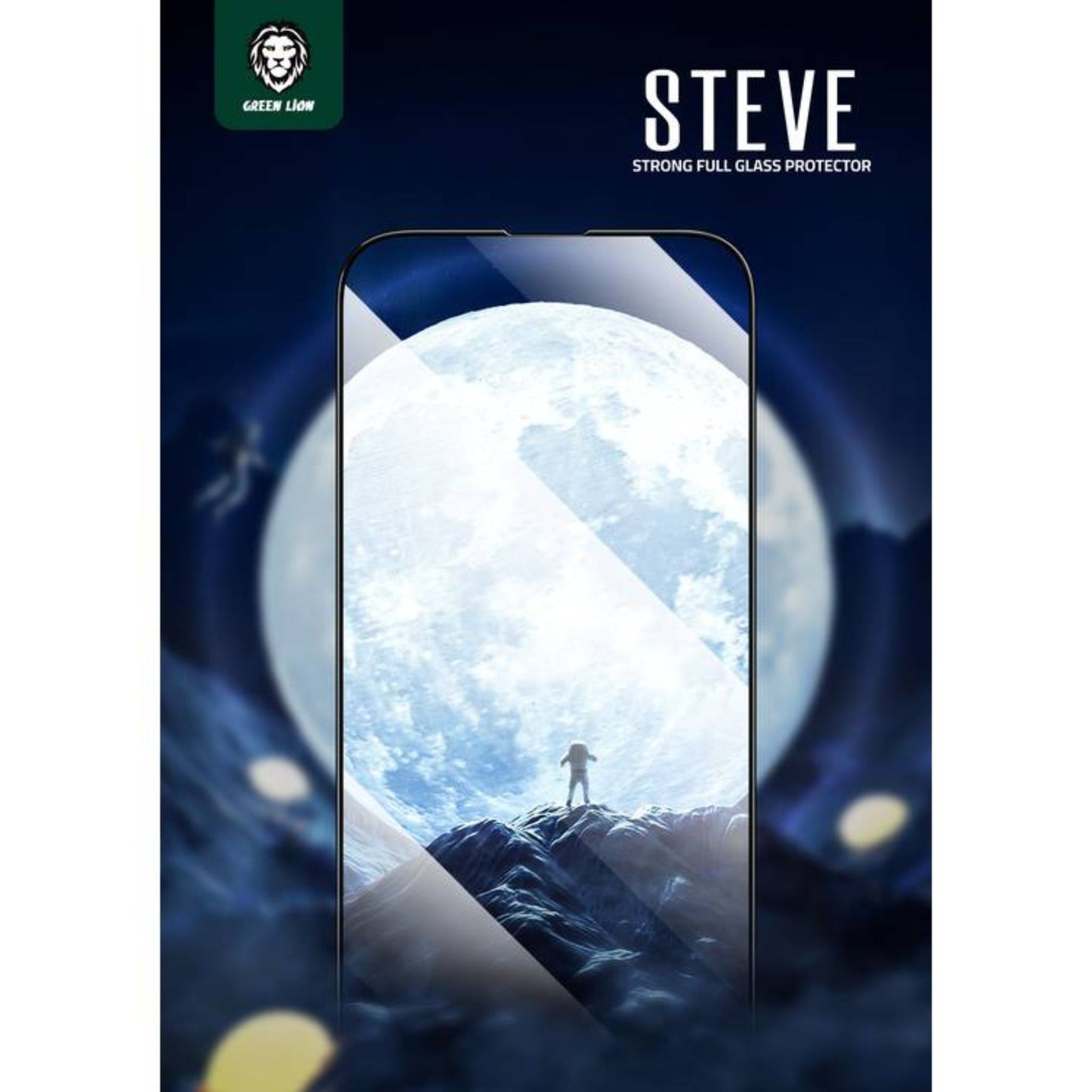 Green Lion 9H Steve Full Screen Protector for iPhone 14 Plus / iPhone 13 Pro Max, HD Crystal Clear, Full-Screen Coverage, Grease Resistance, Anti-Fingerprint, Anti-Scratch - Clear