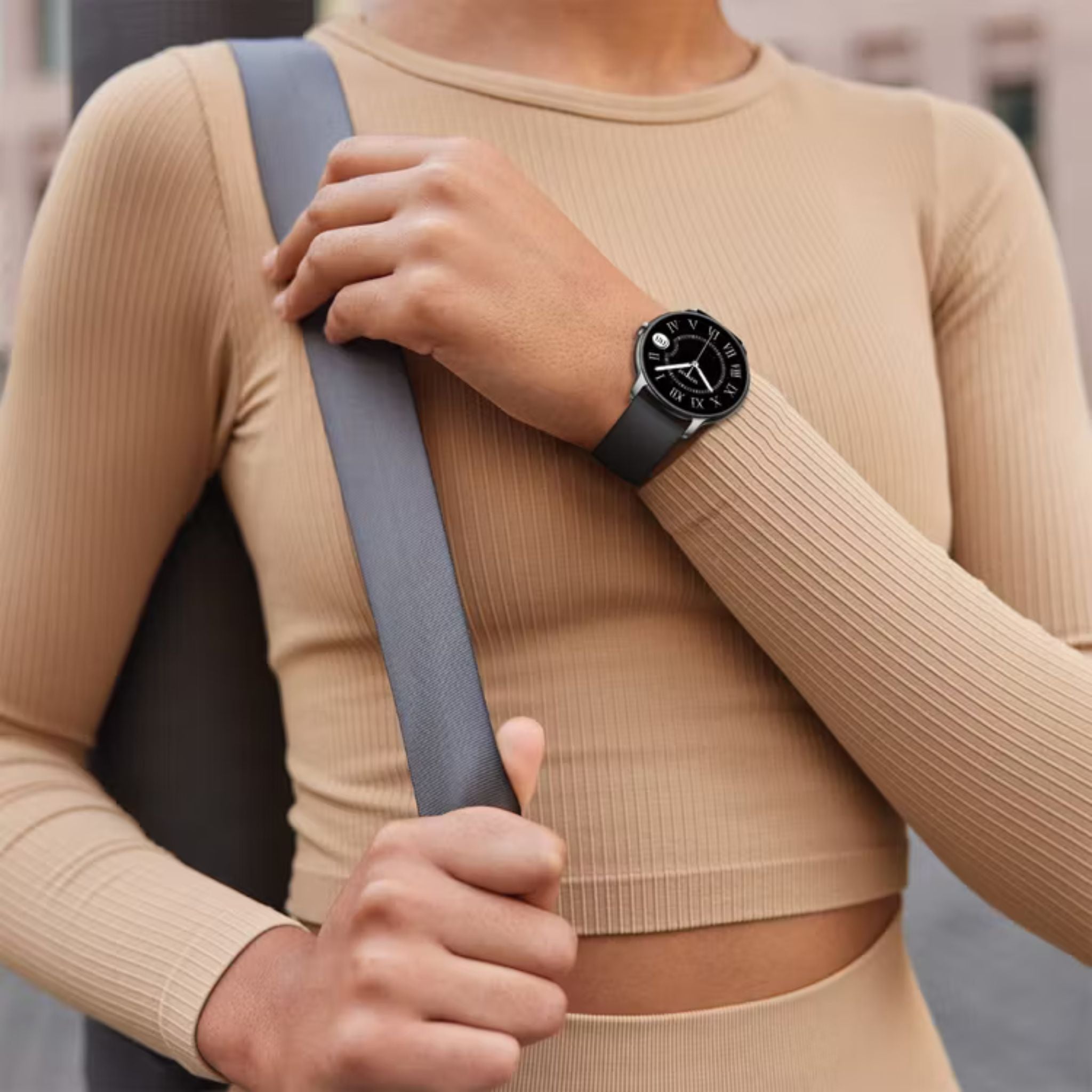 Green Lion Rivo Smart Watch with Always-On Display, 3-5 Days Working Time, 1.32" AMOLED Display, Bluetooth Version 5.4, 1000nits Brightness, Alarm Function, Camera Control, Health Monitoring - Black