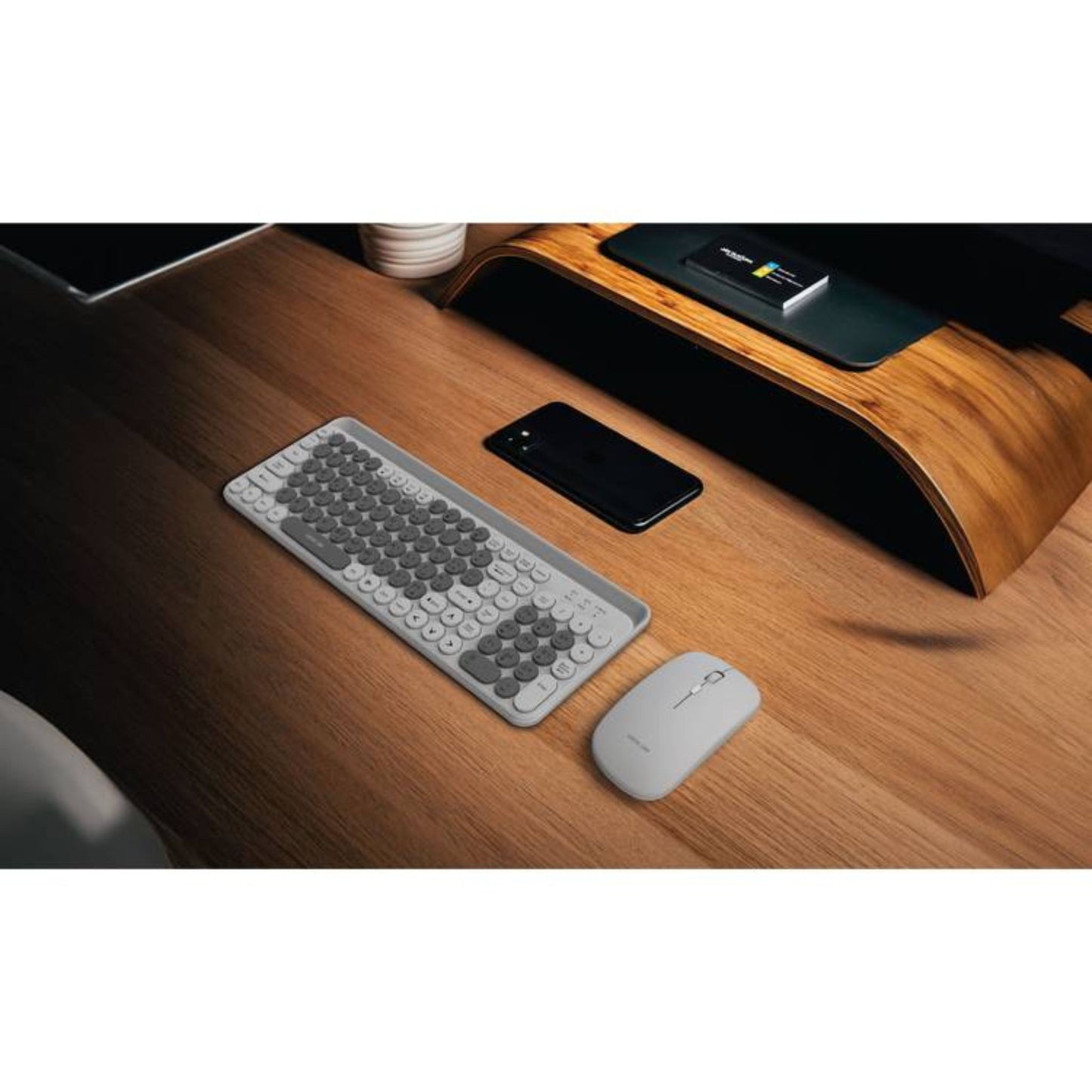 Green Lion Wireless Duo Wireless Mouse + Keyboard - Grey