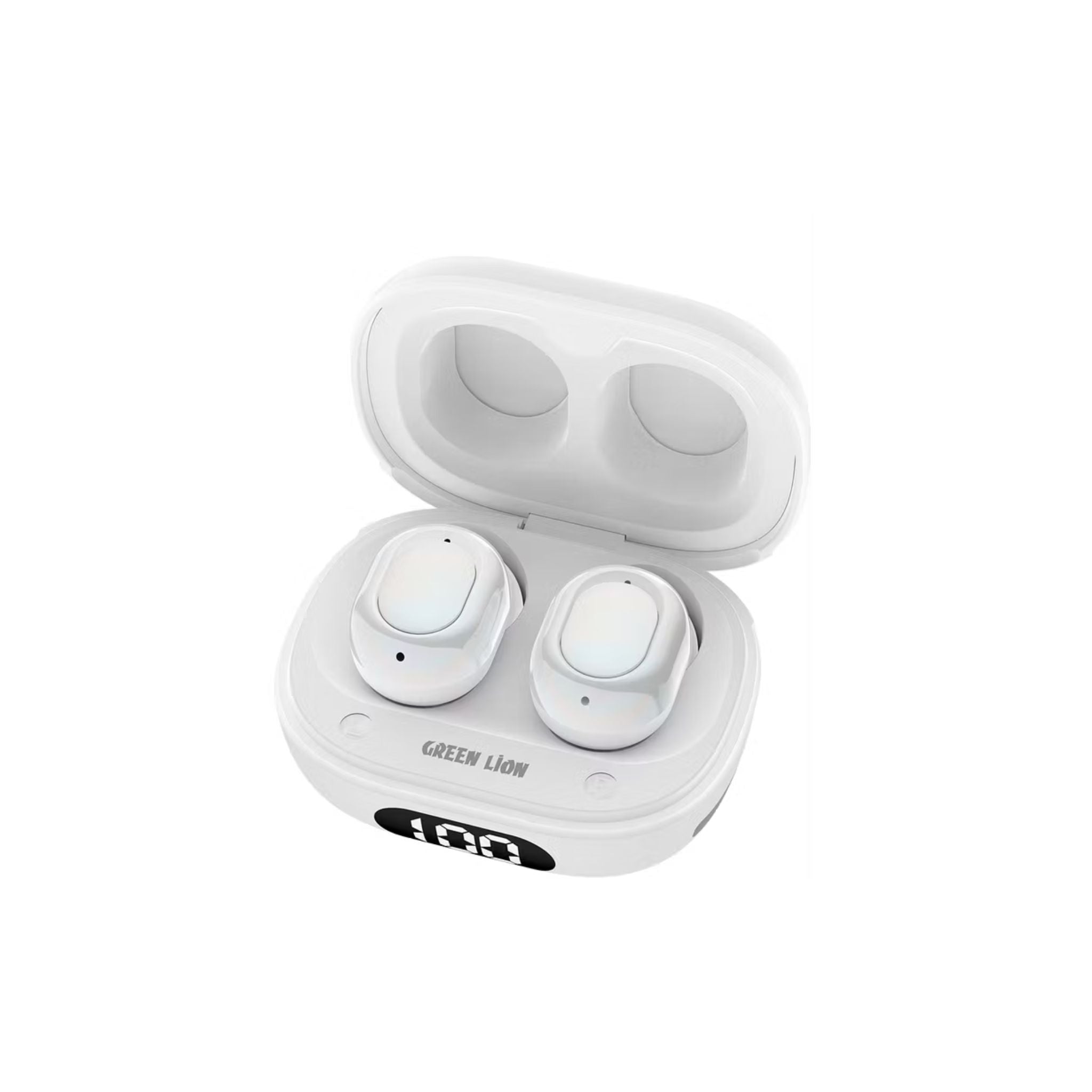 Green Lion Mittersill True Wireless Earbuds with ENC, Up to 6 Hours Playtime, IPX5 Waterproof Resistance Level, Bluetooth Version 5.4, Up to 10m Transmission Range, Type-C Charging Port, Dual-Microphone, Strap Included