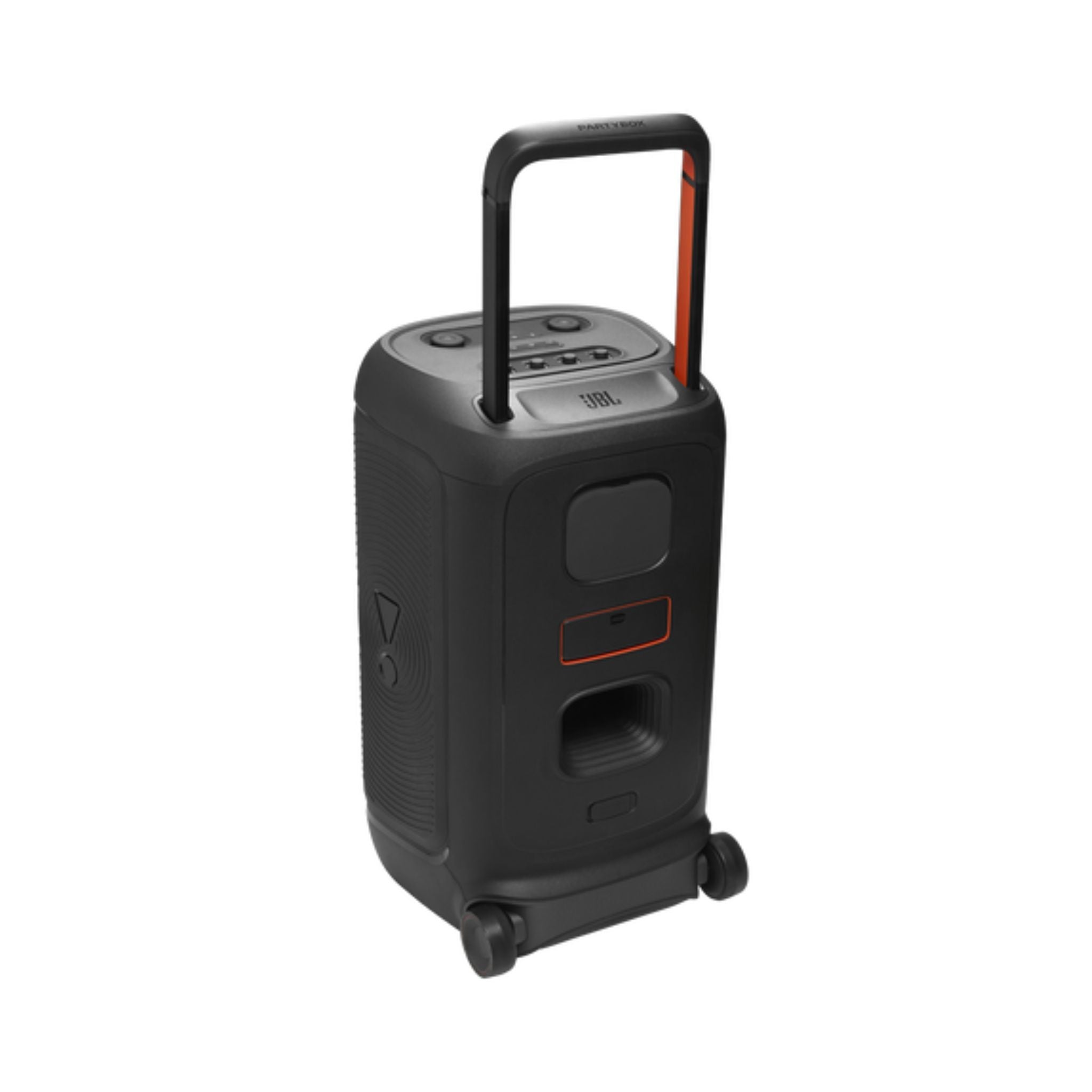 JBL PartyBox 520 Portable Bluetooth Speaker, 400W Output Power, 40 Hz-20 kHz Frequency Response, AI Sound Boost, Lightshow, Auracast Multi-Speaker Connection, IPX4 Splash Proof - Black