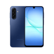 Samsung smartphone showing front and back on a white background