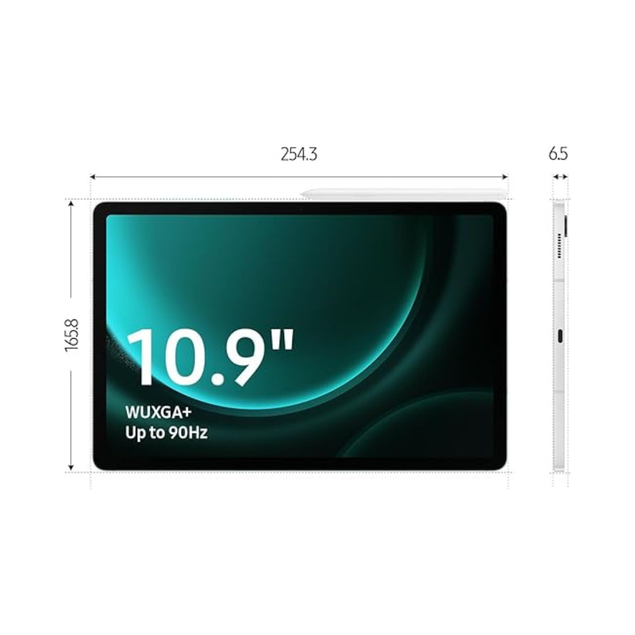 Samsung Galaxy Tab S9 FE Mint 6GB RAM 128GB 5G - Middle East Version