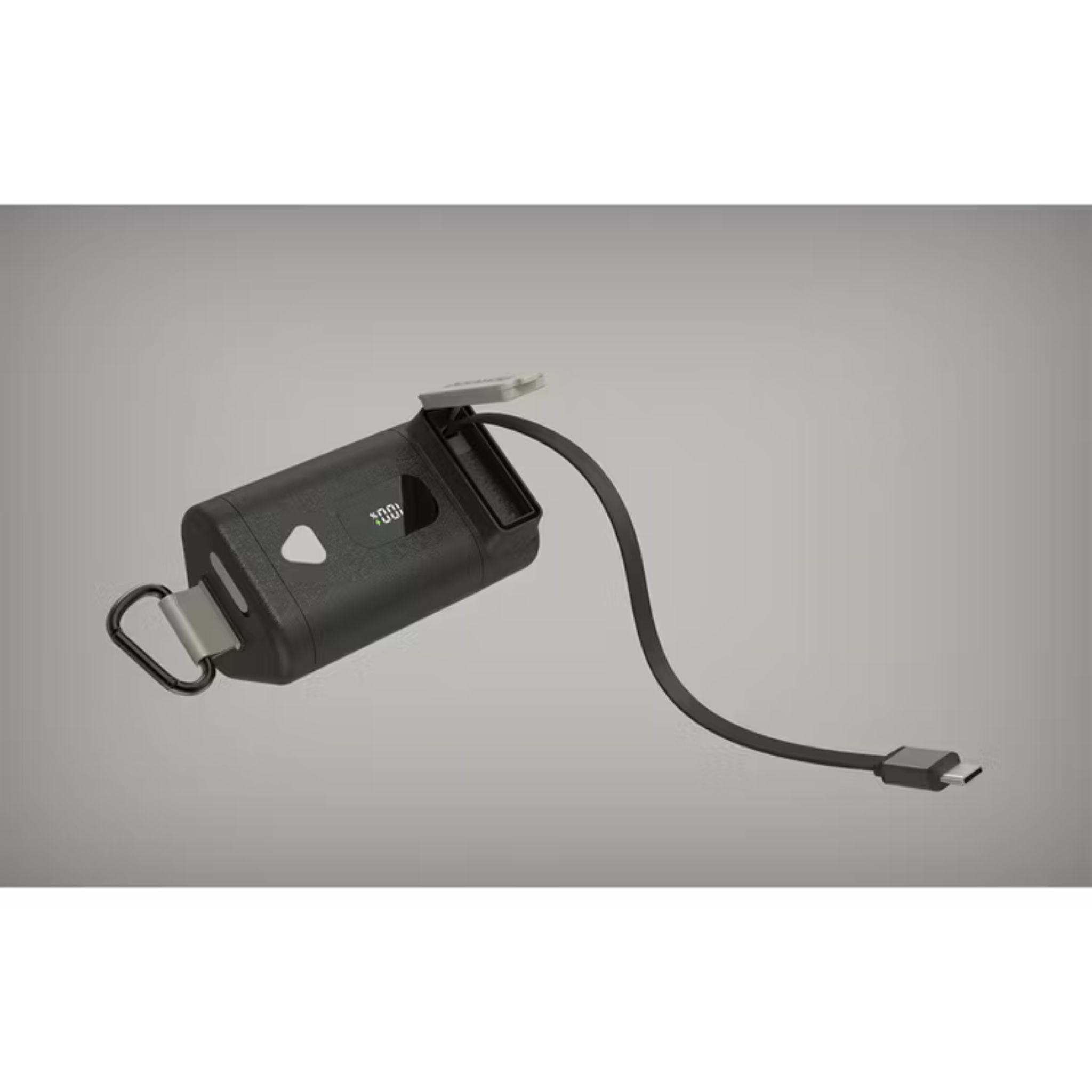 Porodo 15000mAh Power Bank with 70cm Retractable Type-C Cable, 65W Power Delivery, Built-in Safeguards, Digital Display, 0-40°C Operating Temperature - Black