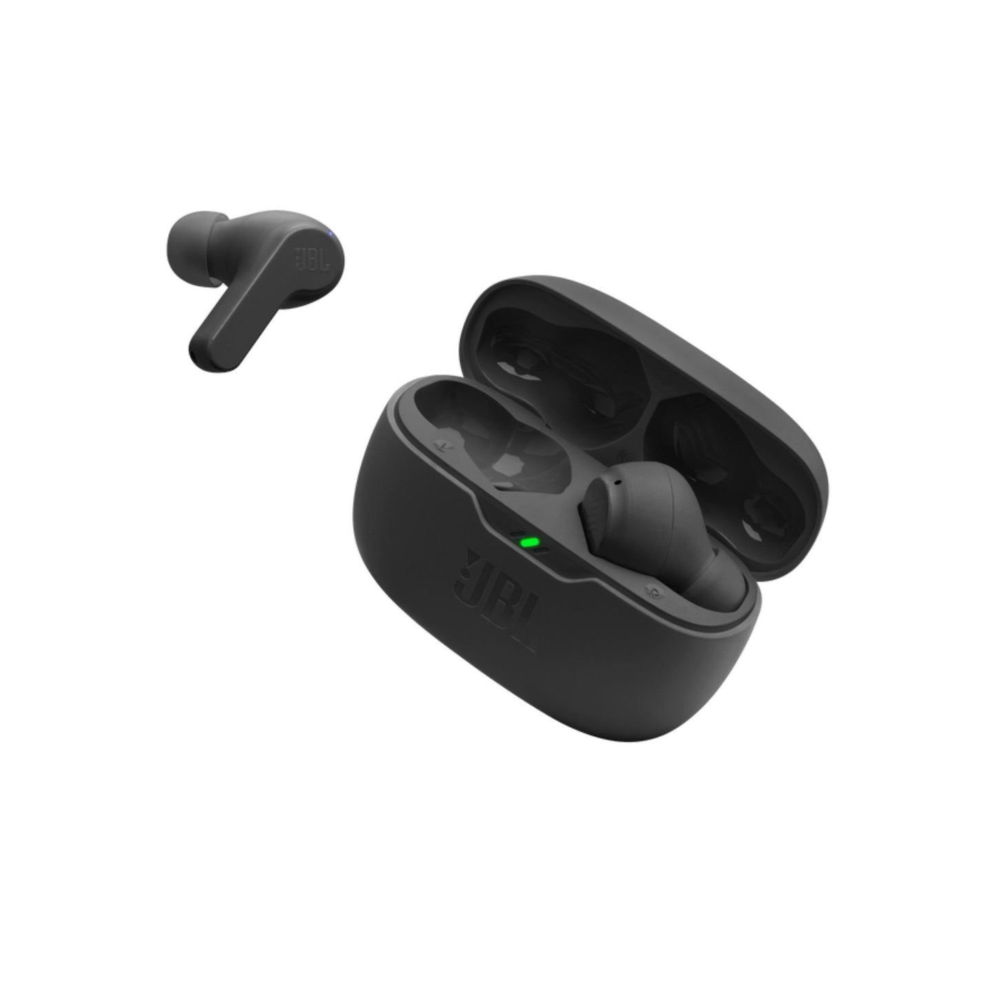 JBL Wave Beam True Wireless Earbuds, Deep Bass,Comfort Fit, 32H Battery, Smart Ambient, TalkThru, Hands-Free + VoiceAware, Water and Dust Resistant - Black