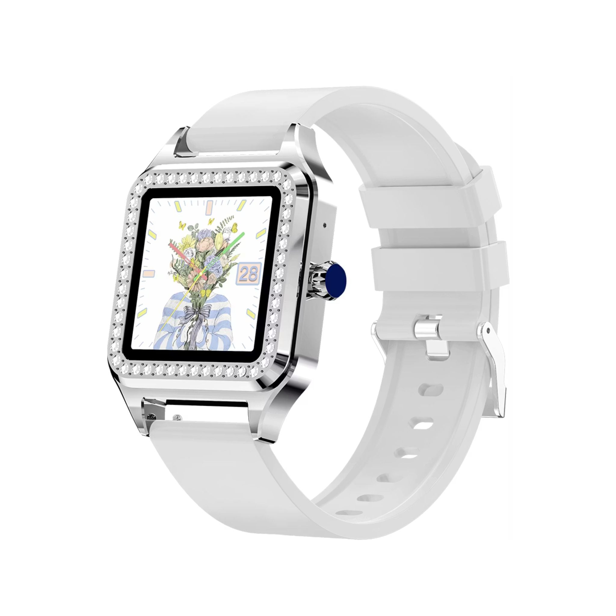 Green Lion Hilux Smart Watch with Extra Strap, 1.3" TFT IPS Display, 2-4 Days Working Time, 450nits Brightness, Sport Modes & Activity Tracking, Health Monitoring, 150mAh Battery, Bluetooth Version 5.4 - Silver