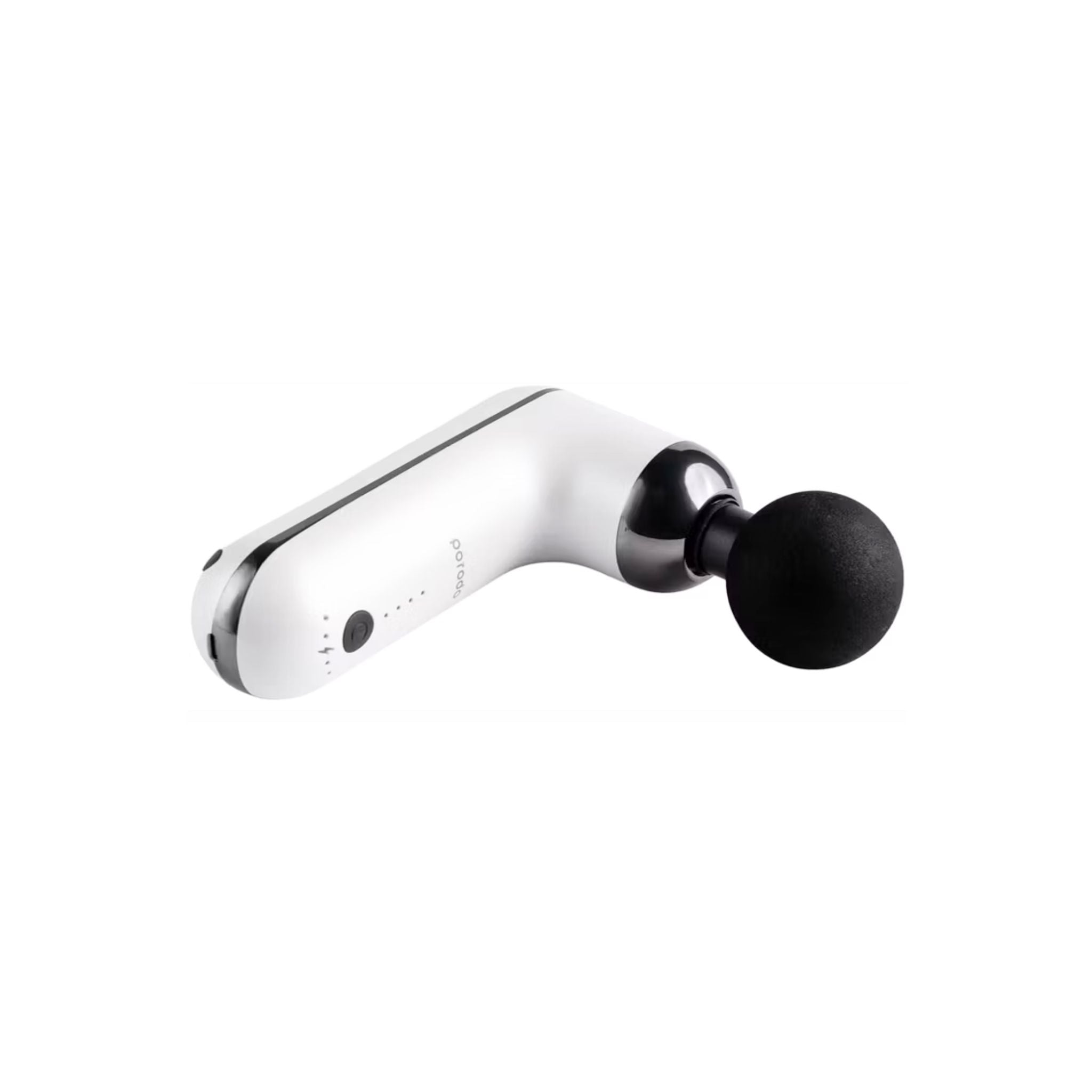 Porodo Lifestyle Mini Massage Gun 2000mAh Battery, Cordless, Adjustable Speed, 4 Interchangeable Heads, USB-C Charging, Lightweight & Portable, Ergonomic & Low Noise Design_White