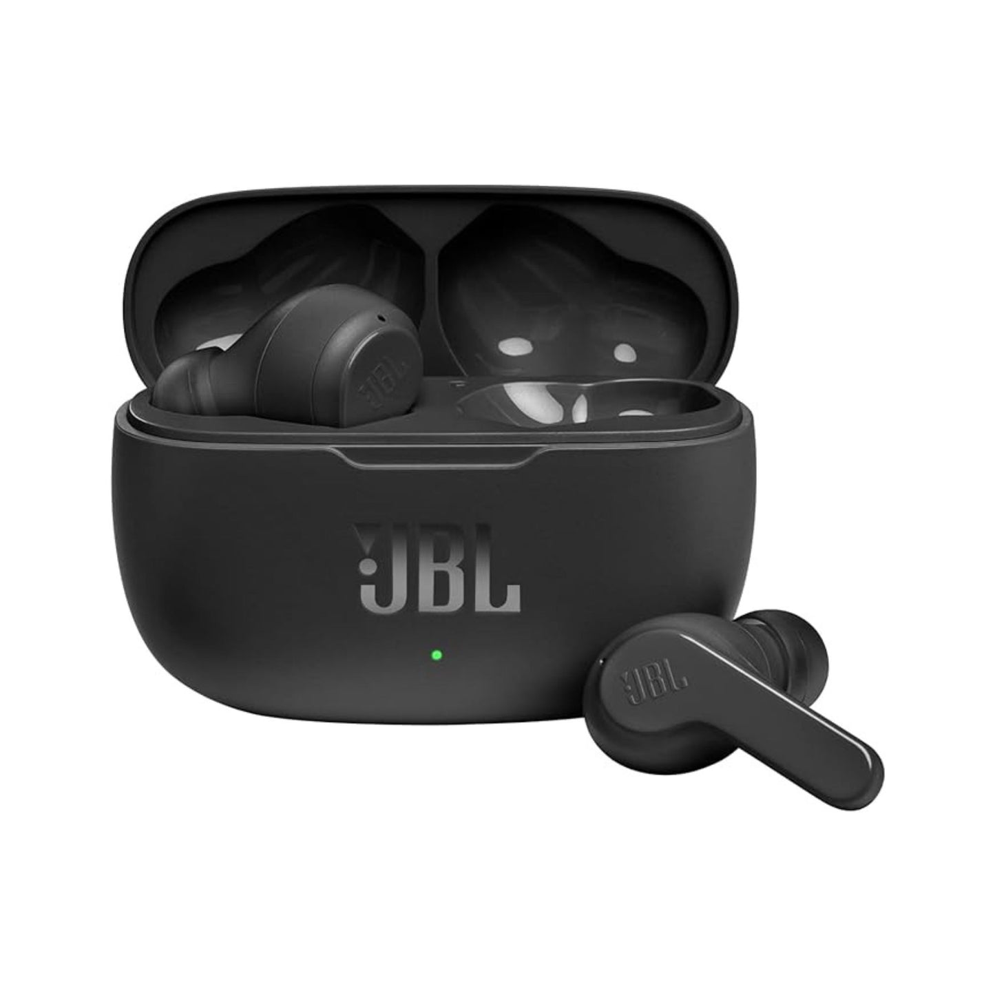 JBL Wave200 True Wireless Earbud Headphones, Deep Powerful Bass, 20H Battery, Dual Connect, Hand-Free Call, Voice Assistant, Comfortable Fit, IPX2 Sweatproof, Pocket Friendly -Black