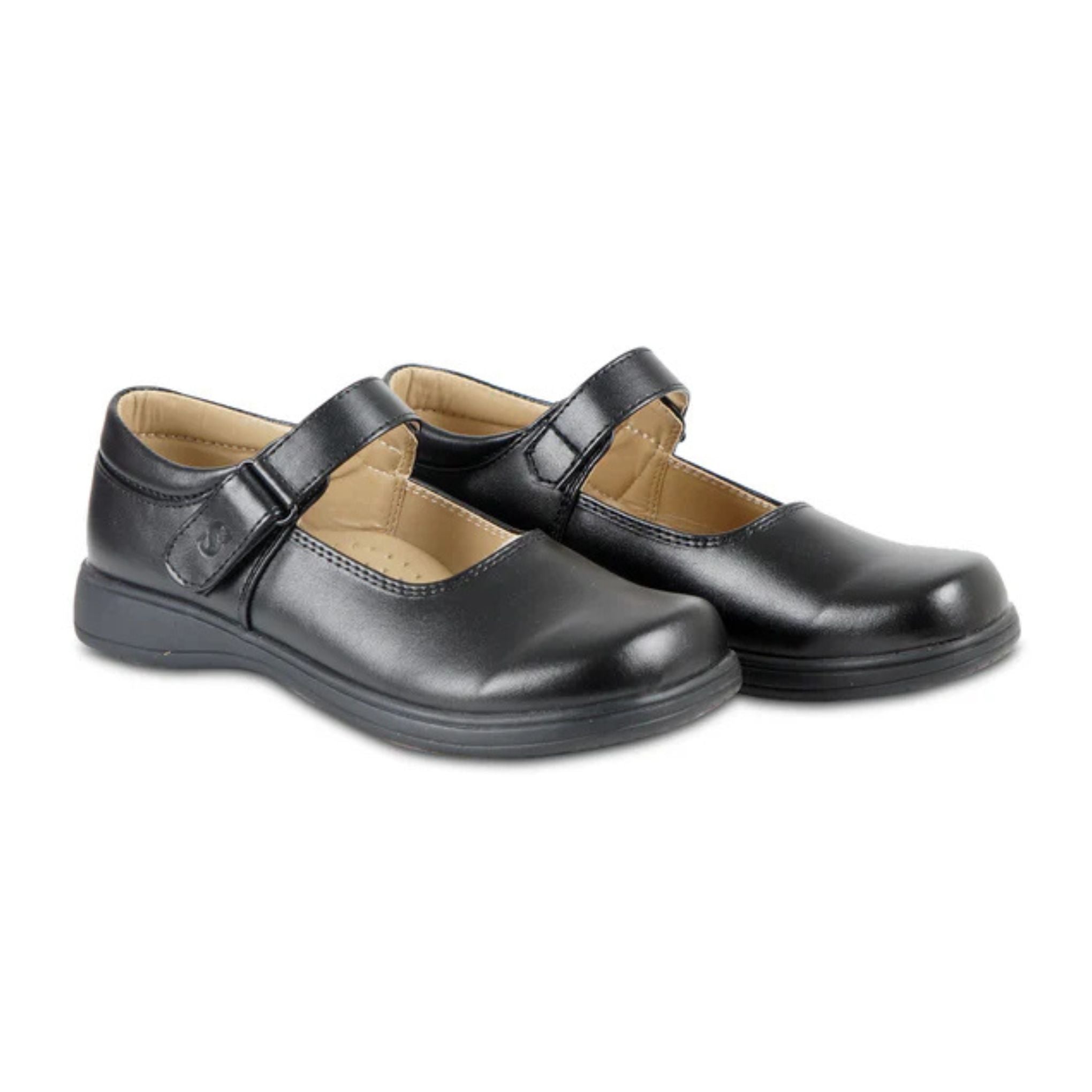 Symphony Girls School Shoes - Black