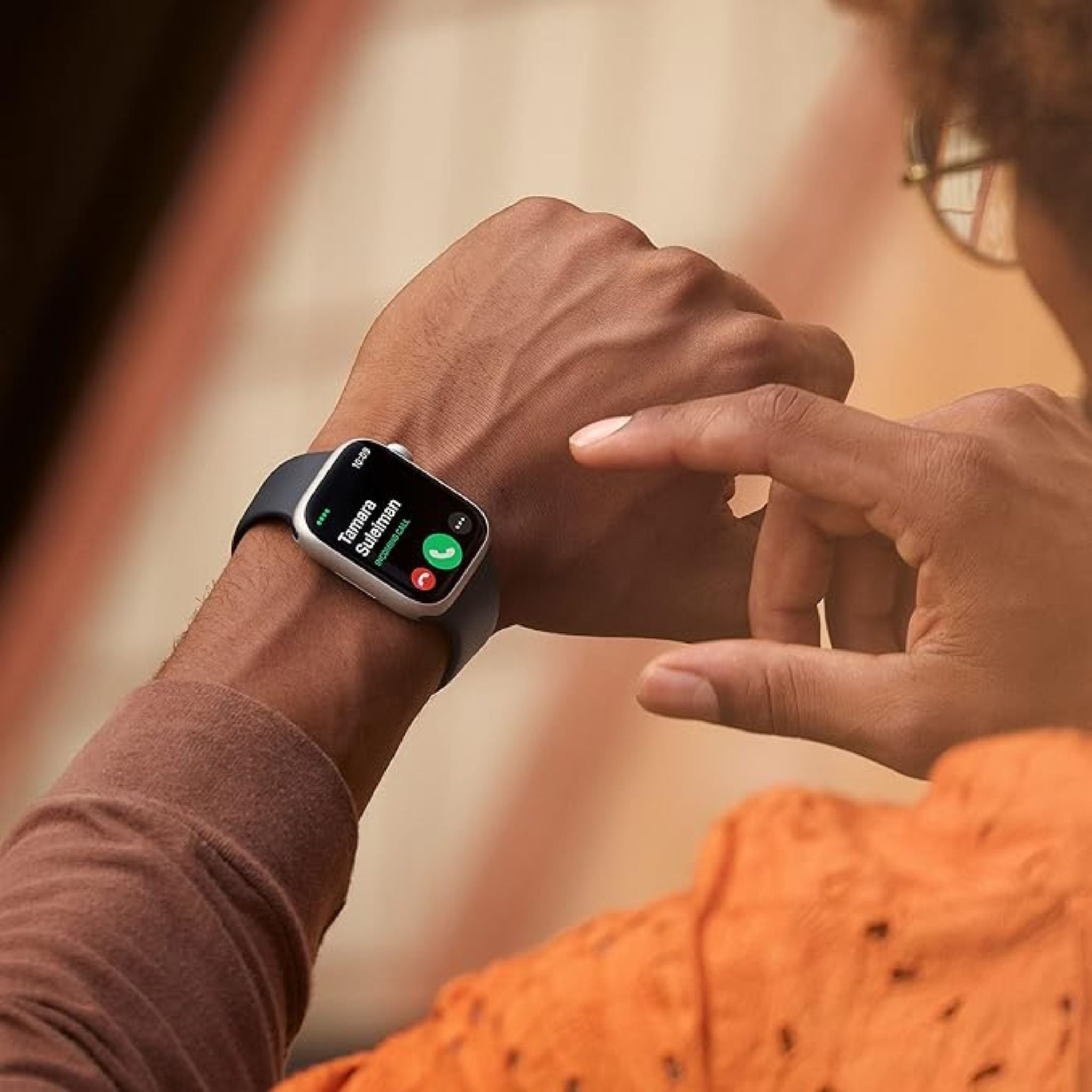 Apple Watch Series 8 (GPS+Cellular) 41MM Graphite Stainless Steel Case With Midnight Sport Band