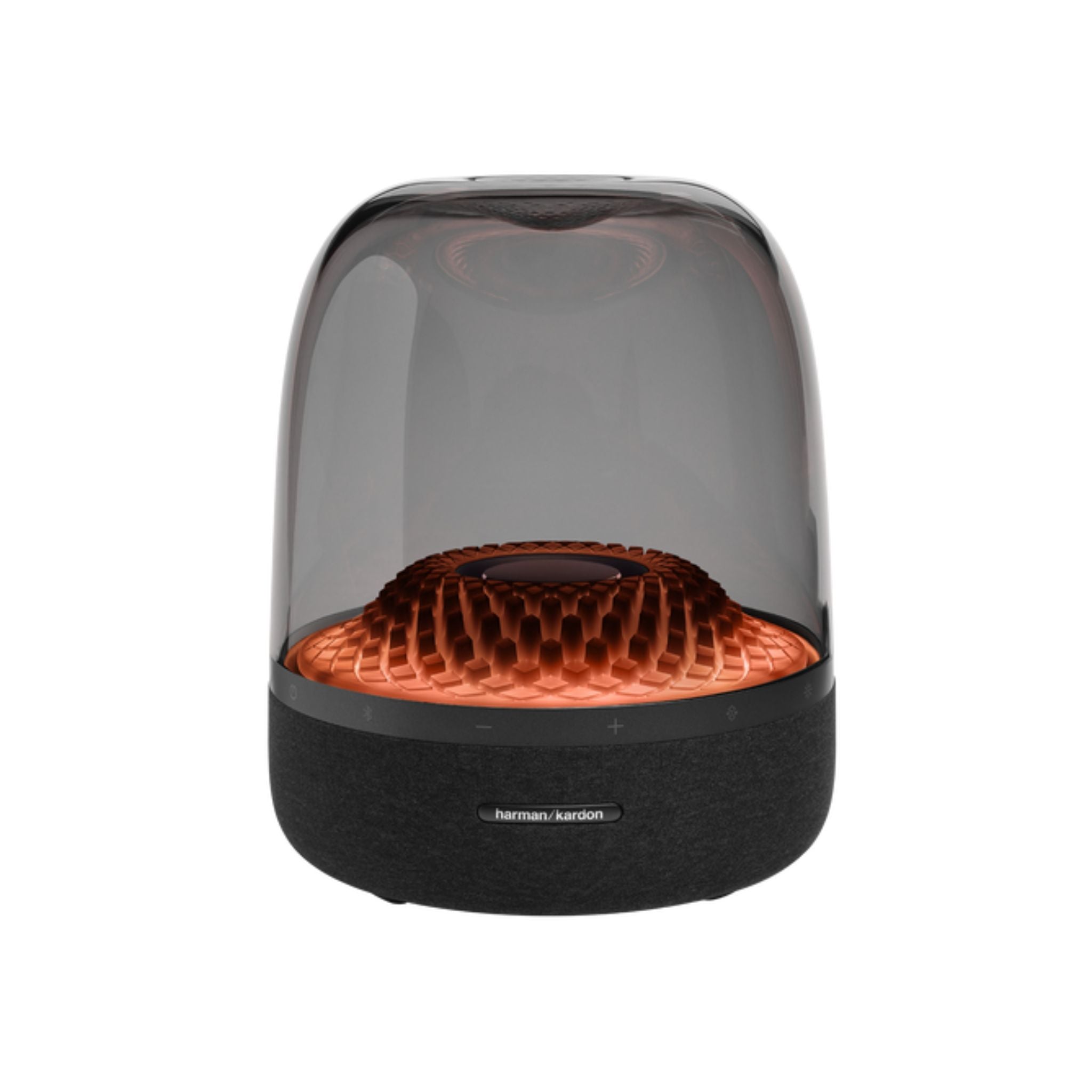 Harman Kardon Aura Studio 4 Wireless Stereo Speaker, Superior Sound performance, Unique diamond-effect lighting that dances to the music - Black