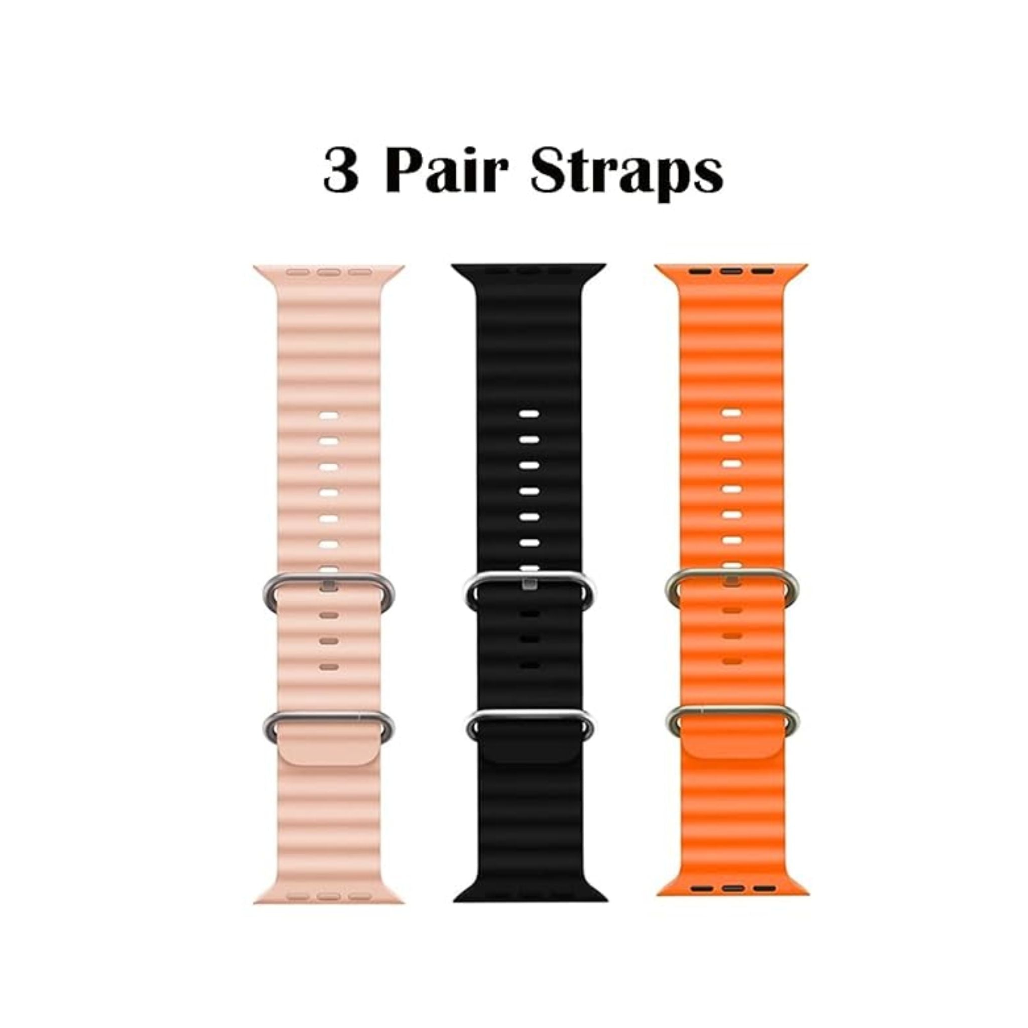 Telzeal Germany TC5G 2.2 Inch Full Screen Display Smart Watch With Sim Slot 3 Pair Straps and Wireless Charger For Ladies and Gents-Gold