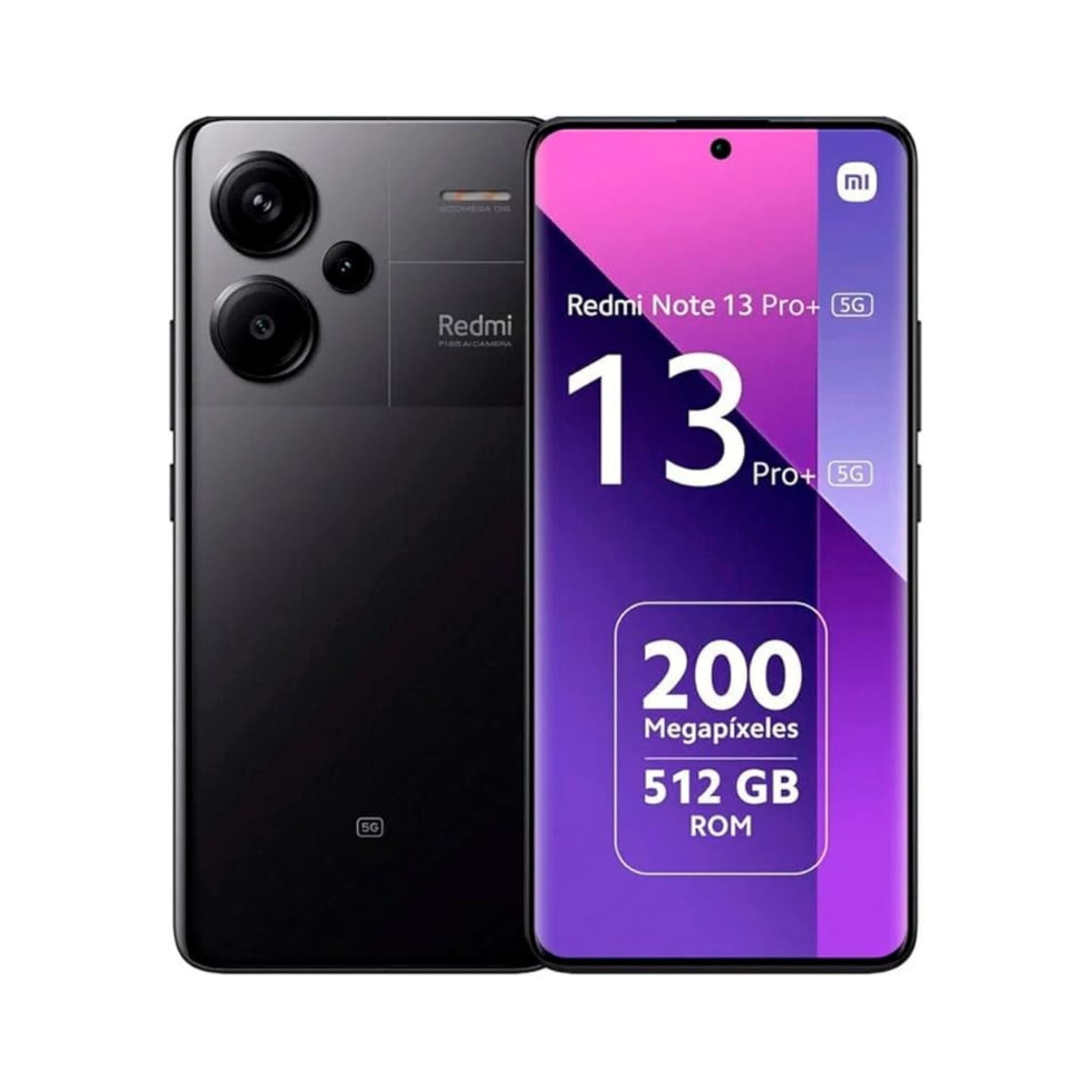 Redmi Note 13 Pro+ smartphone showing front and back on a white background