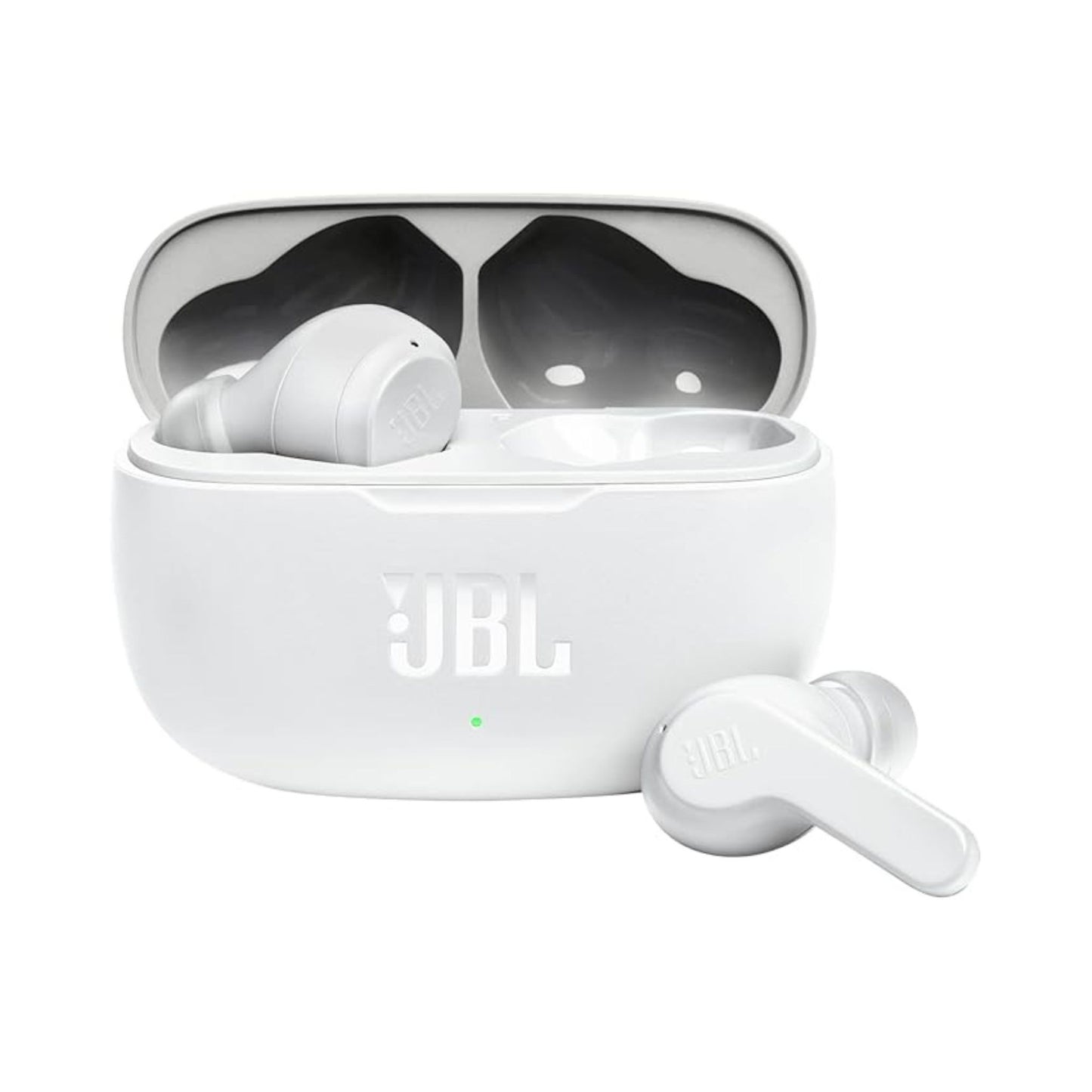 JBL Wave200 True Wireless Earbud Headphones, Deep Powerful Bass, 20H Battery, Dual Connect, Hand-Free Call, Voice Assistant, Comfortable Fit, IPX2 Sweatproof, Pocket Friendly - White