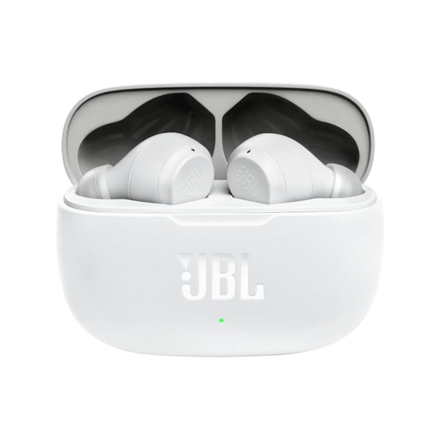 JBL Wave200 True Wireless Earbud Headphones, Deep Powerful Bass, 20H Battery, Dual Connect, Hand-Free Call, Voice Assistant, Comfortable Fit, IPX2 Sweatproof, Pocket Friendly - White