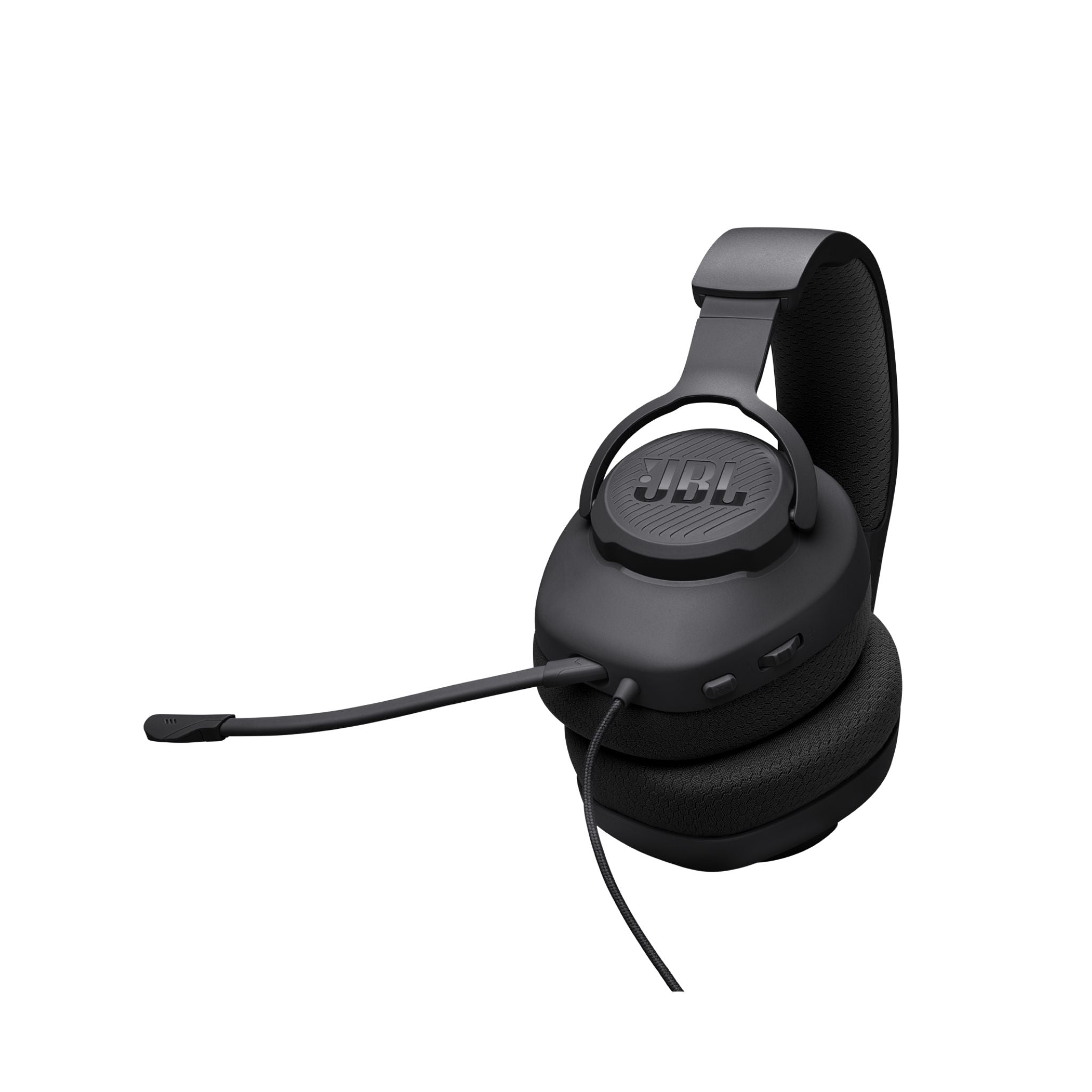 JBL Quantum 100 Wired Over-Ear Gaming Headset with a Detachable Voice-Focus Boom Mic, Quantum SOUND Signature, Lightweight Headband, Memory Foam Ear Cushion, PC and Gaming Console Compatible - Black