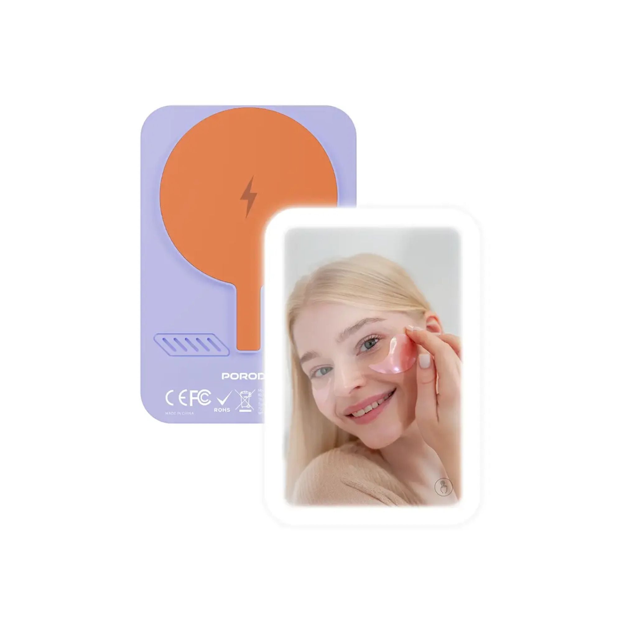 Purple and orange device with 'PORODO' branding on a white background