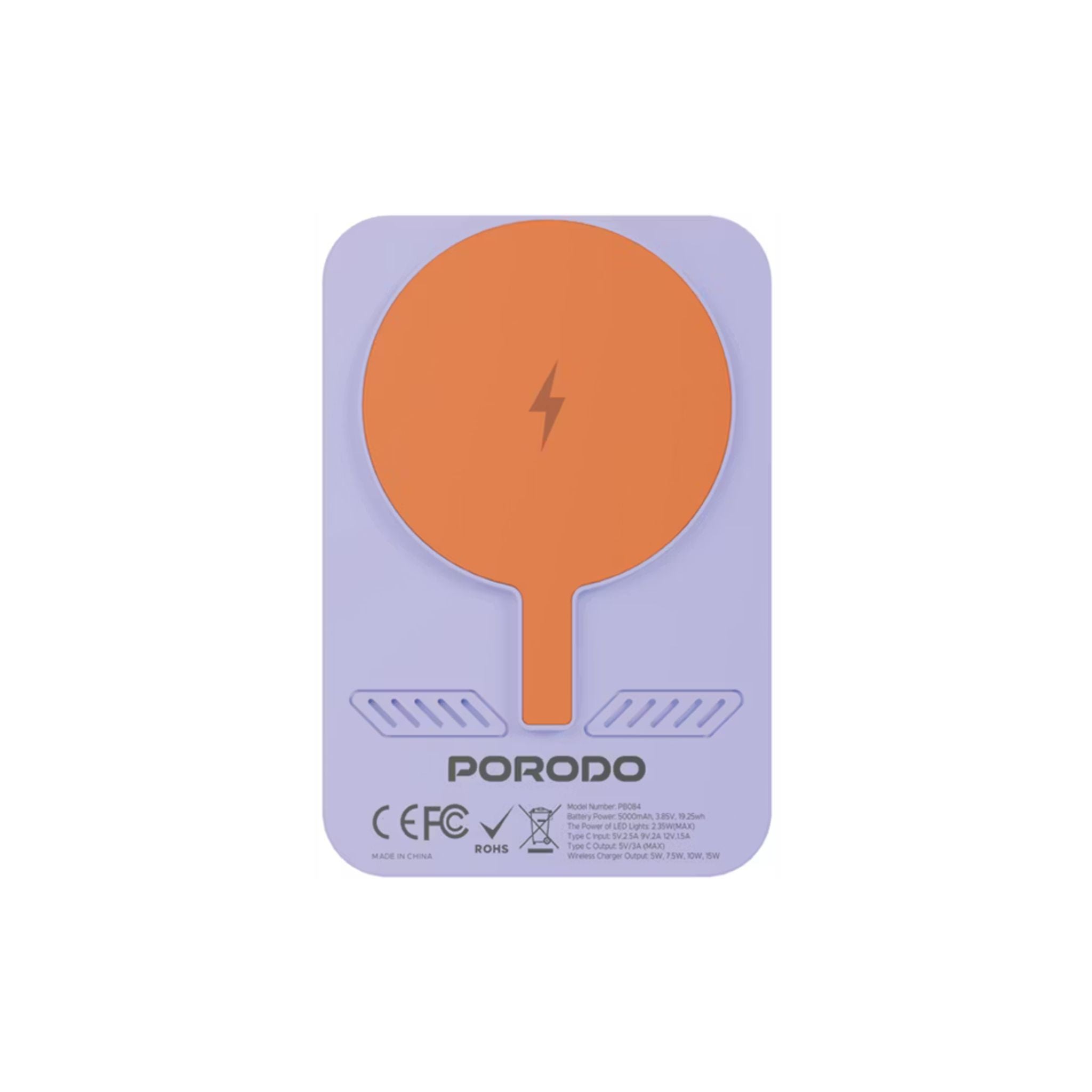 Purple and orange device with 'PORODO' branding on a white background