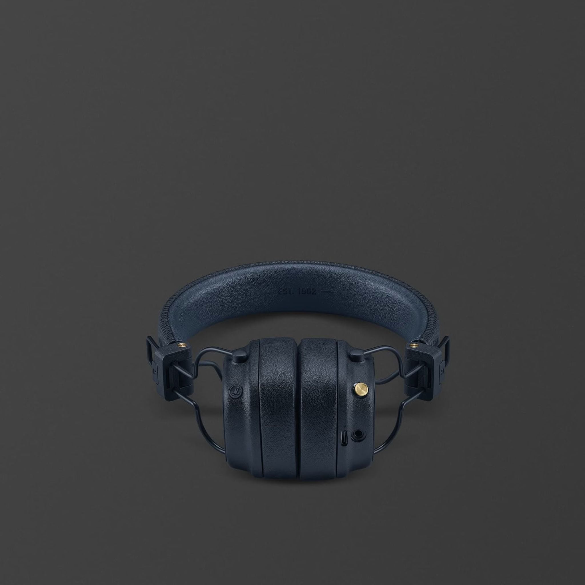 Marshall Major V Wireless On-Ear Headphones with Rugged & Foldable Design, Wireless Charging, 3 Hours Charging Time, Customizable M-Button, Bluetooth Version 5.3, Up to 100 Hours Play Time - Blue