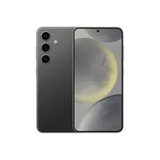 Samsung smartphone showing back and front views on a white background