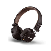 Marshall Major IV On-Ear Wireless Headphones, Foldable Design, 80 Hours of Wireless Play Time, Bluetooth Multipoint Connectivity, Fast & Wireless Charging, Bluetooth Version 5.0, 3 Hours Charging Time, 10 m Bluetooth Range - Brown