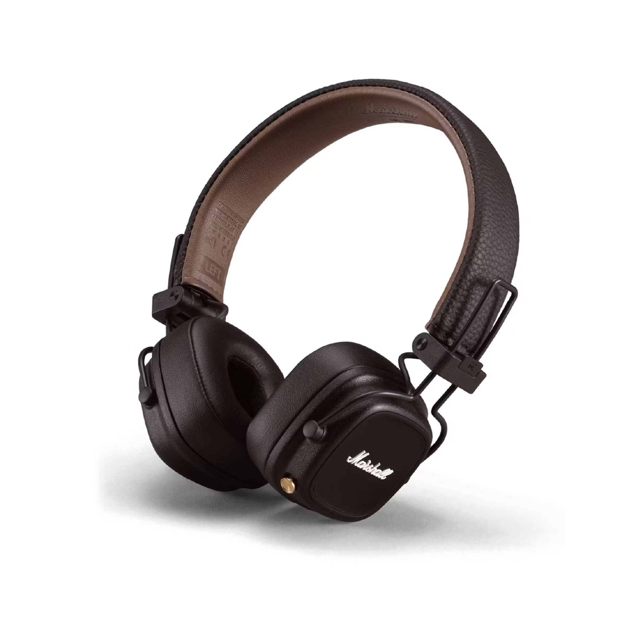 Marshall Major IV On-Ear Wireless Headphones, Foldable Design, 80 Hours of Wireless Play Time, Bluetooth Multipoint Connectivity, Fast & Wireless Charging, Bluetooth Version 5.0, 3 Hours Charging Time, 10 m Bluetooth Range - Brown
